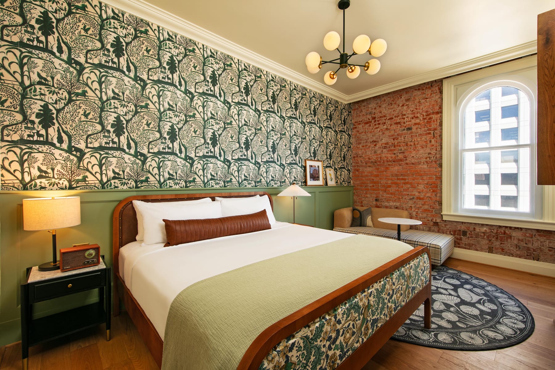 Guest room at the The Mining Exchange in Colorado Springs, Colorado