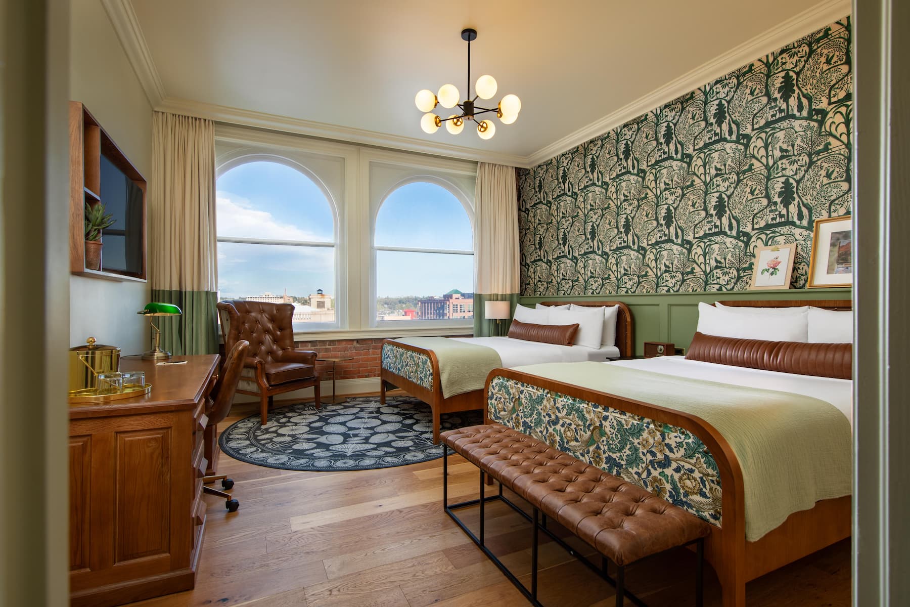 Guest room at the The Mining Exchange in Colorado Springs, Colorado