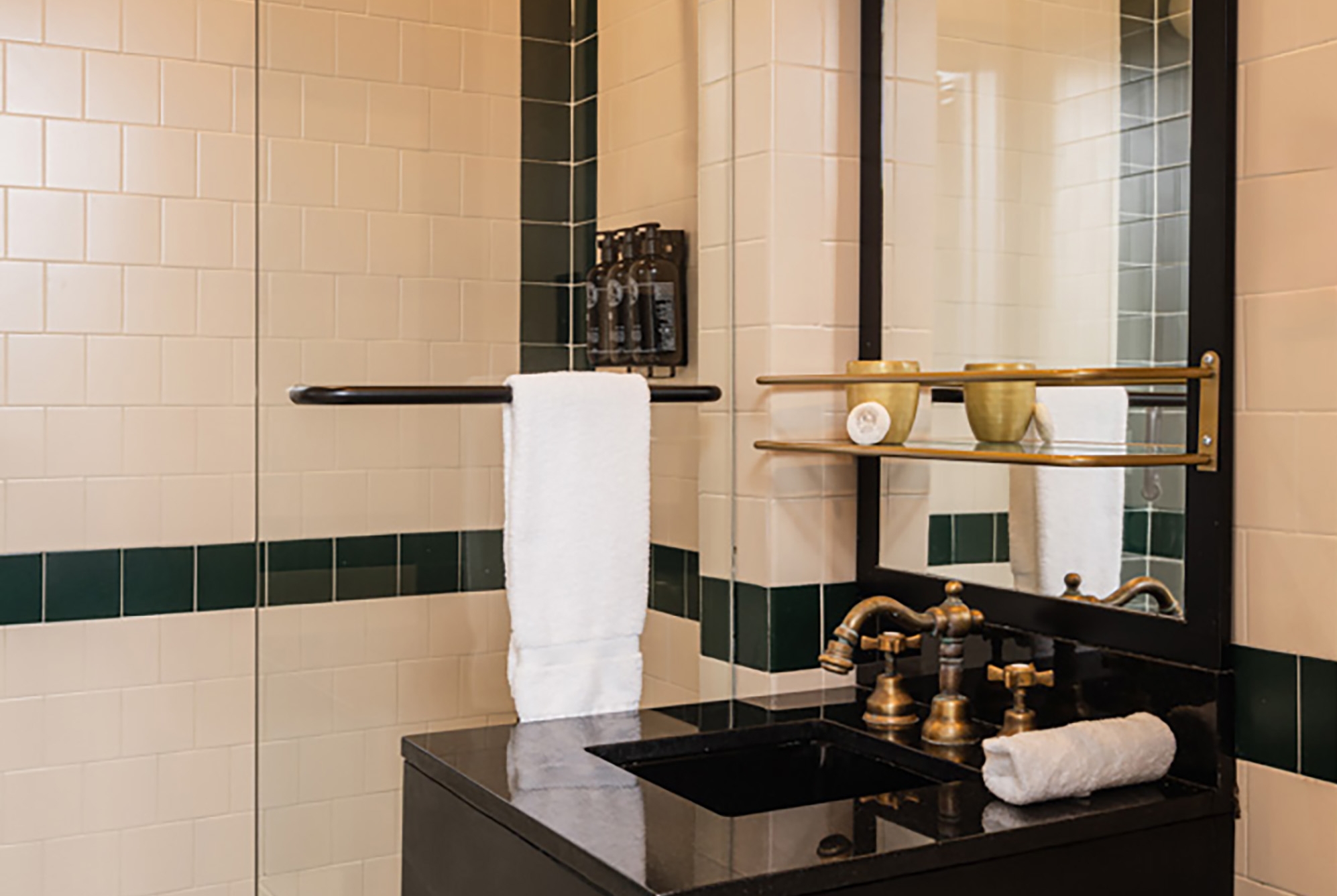 Guest room bath at the Balfour Miami Beach, a Registry Collection Hotel in Miami Beach, Florida
