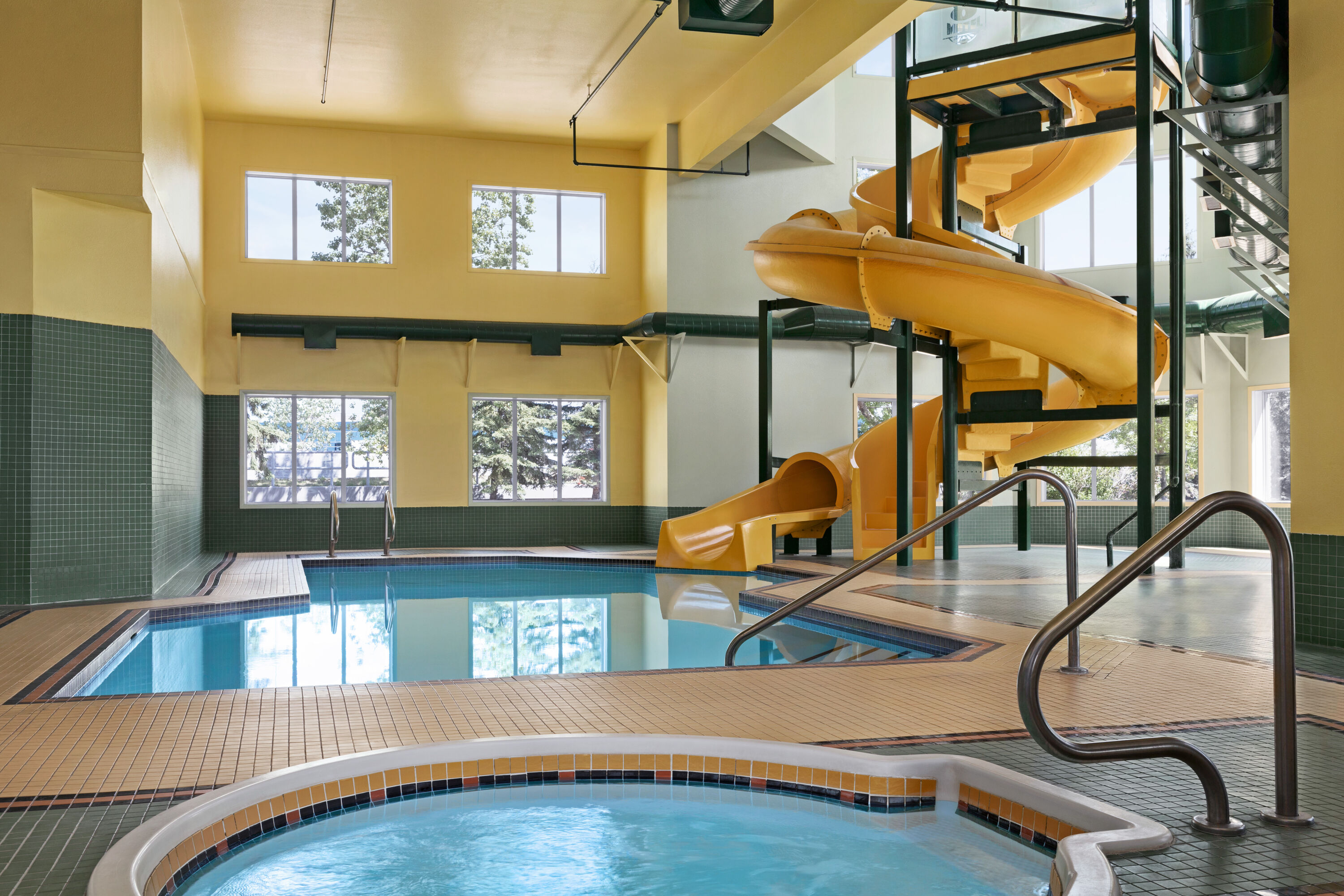 Family pool at the Super 8 by Wyndham Calgary Shawnessy Area in Calgary, Alberta