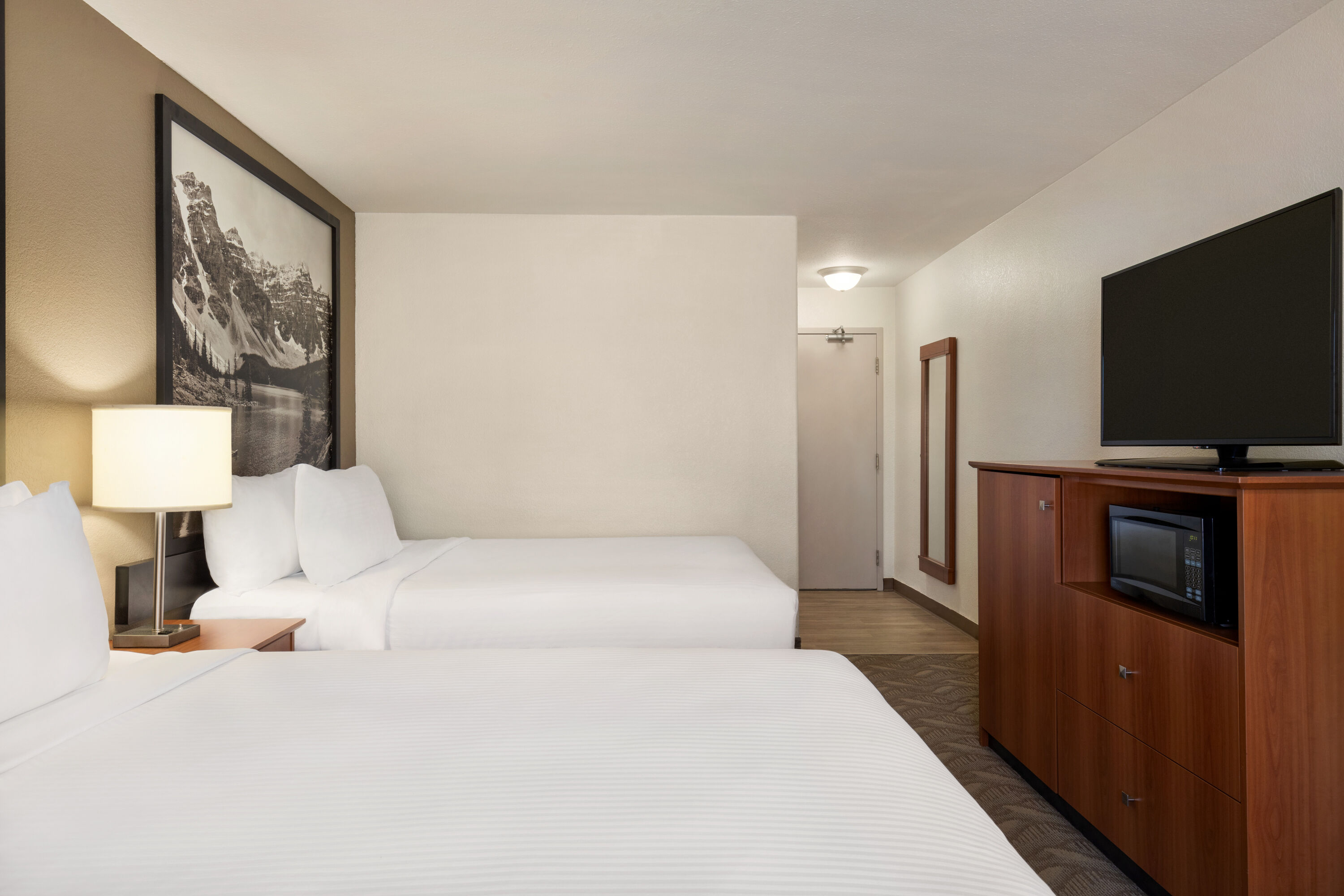 Guest room at the Super 8 by Wyndham Calgary Shawnessy Area in Calgary, Alberta