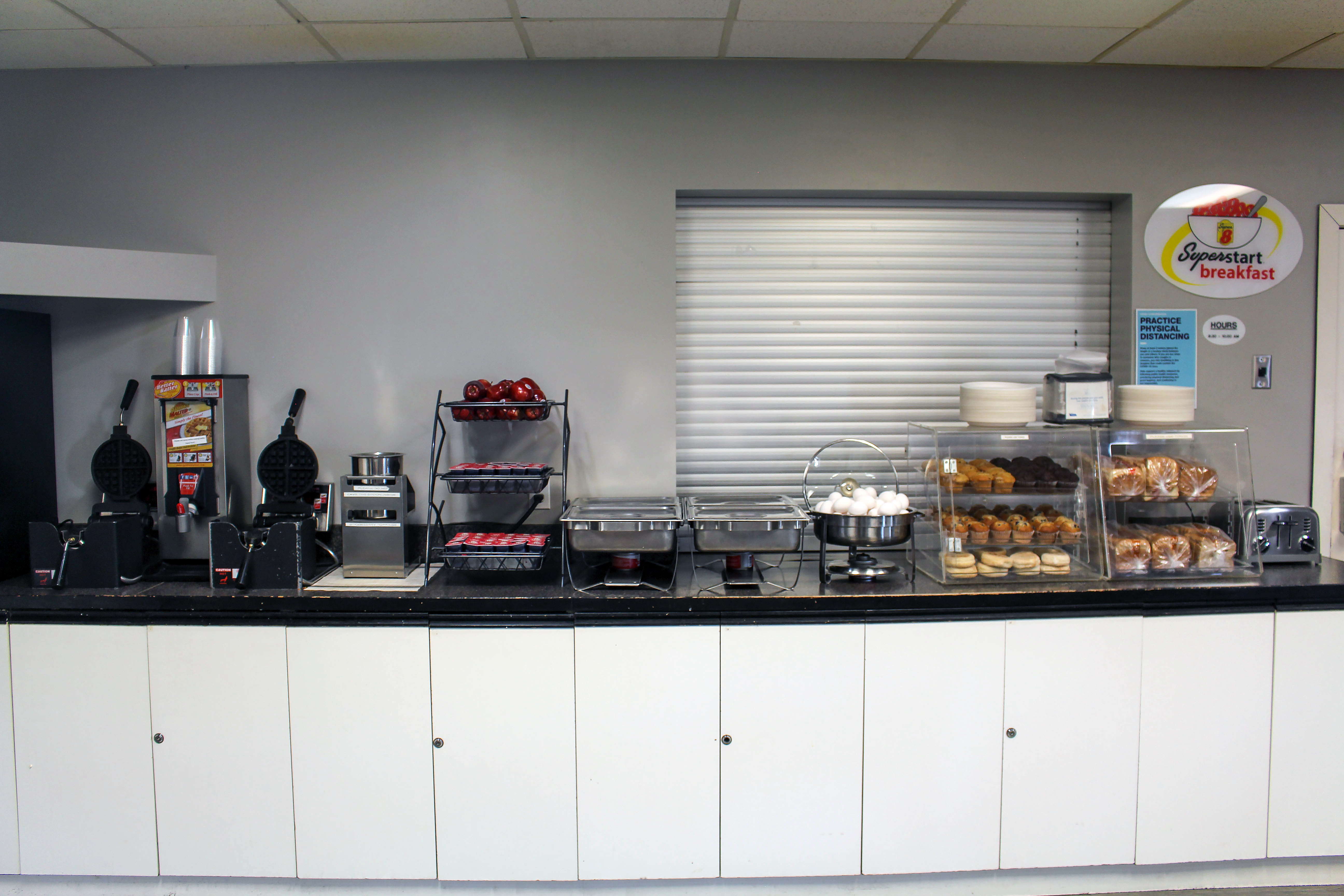 Free breakfast at Super 8 by Wyndham Edmonton South in Edmonton, Alberta