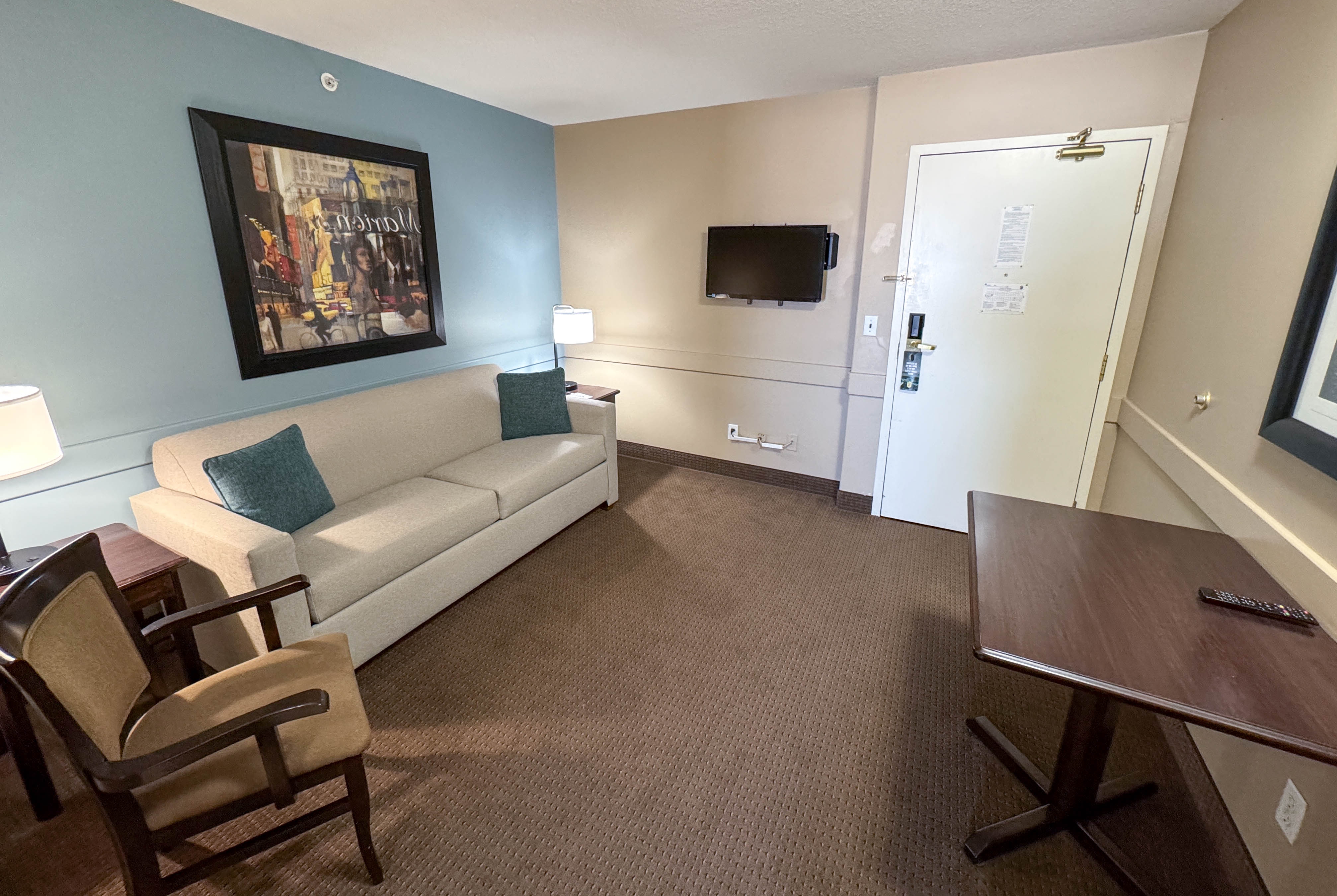 Guest room at the Super 8 by Wyndham Edmonton South in Edmonton, Alberta