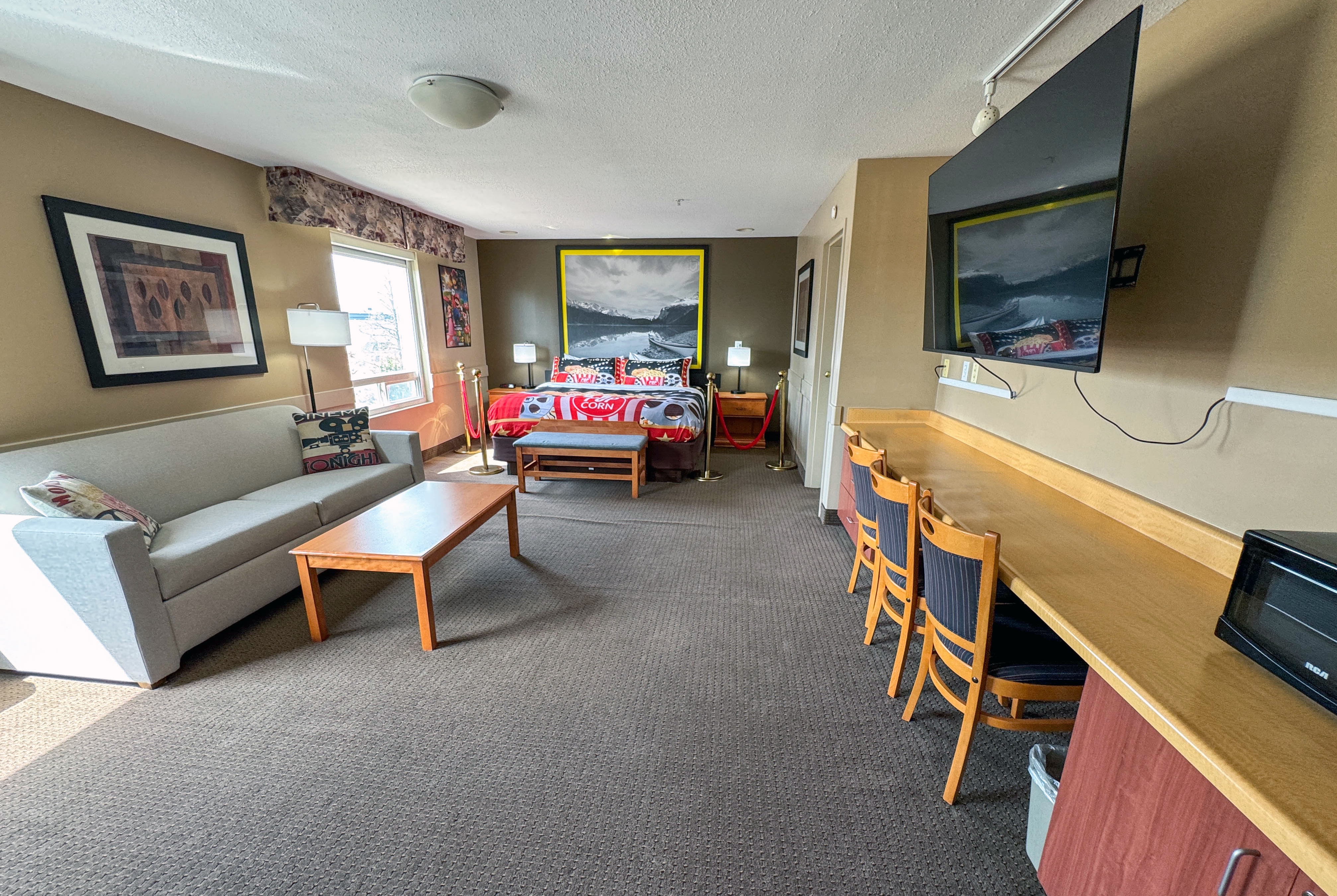 Guest room at the Super 8 by Wyndham Edmonton South in Edmonton, Alberta