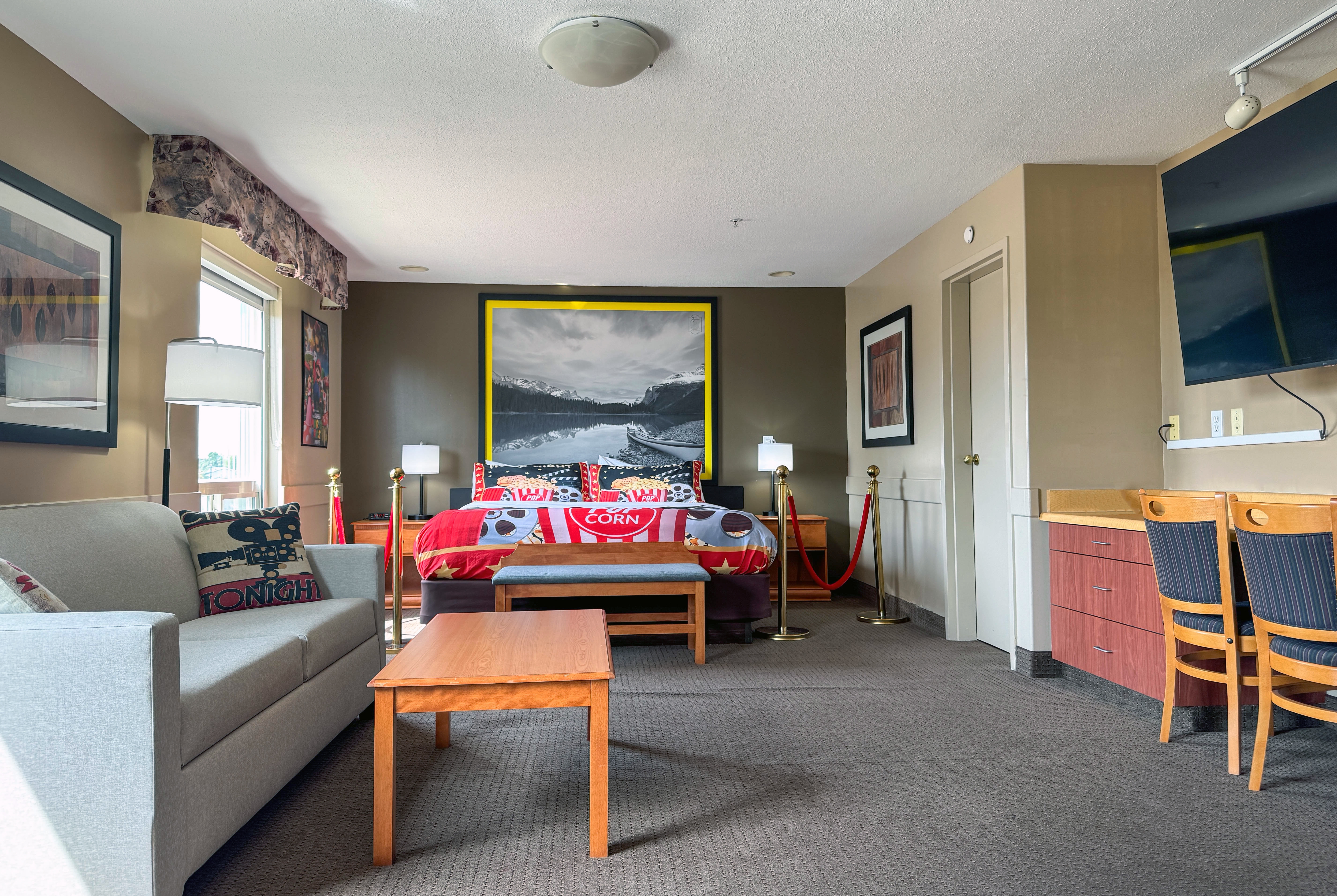 Guest room at the Super 8 by Wyndham Edmonton South in Edmonton, Alberta