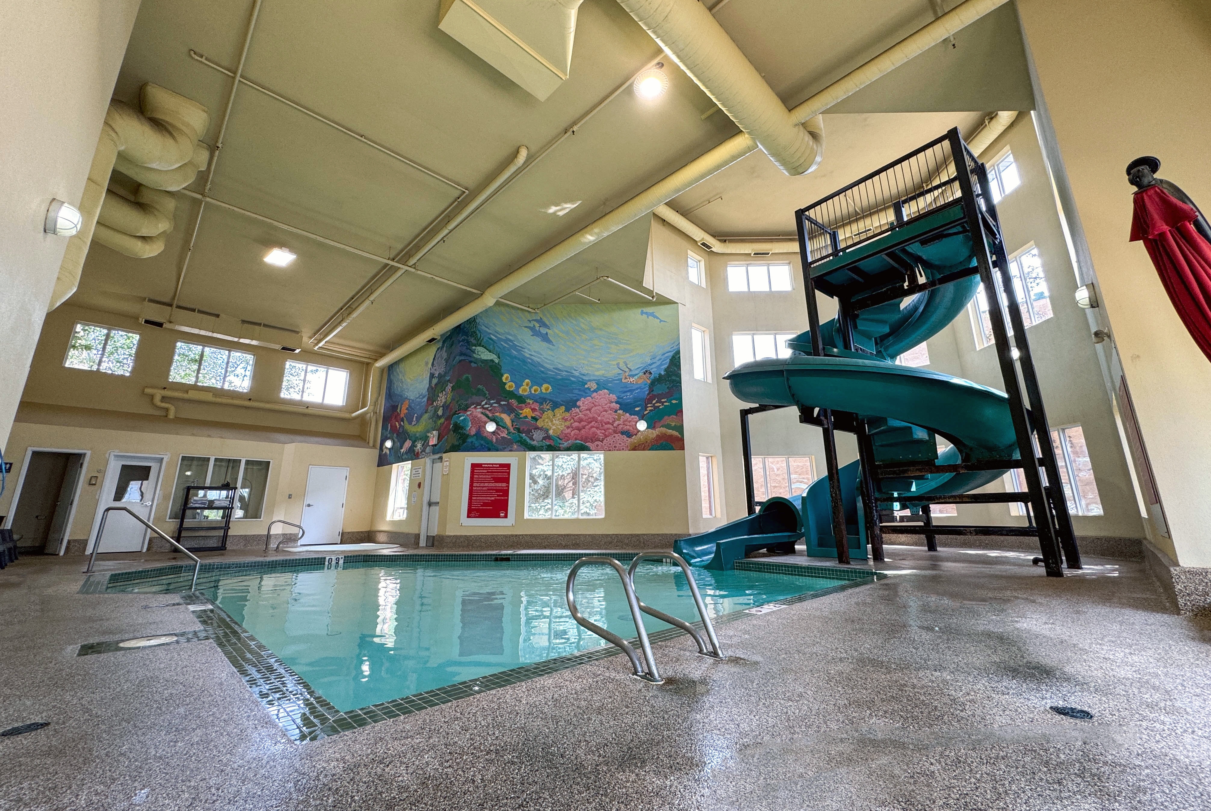 Pool at the Super 8 by Wyndham Edmonton South in Edmonton, Alberta