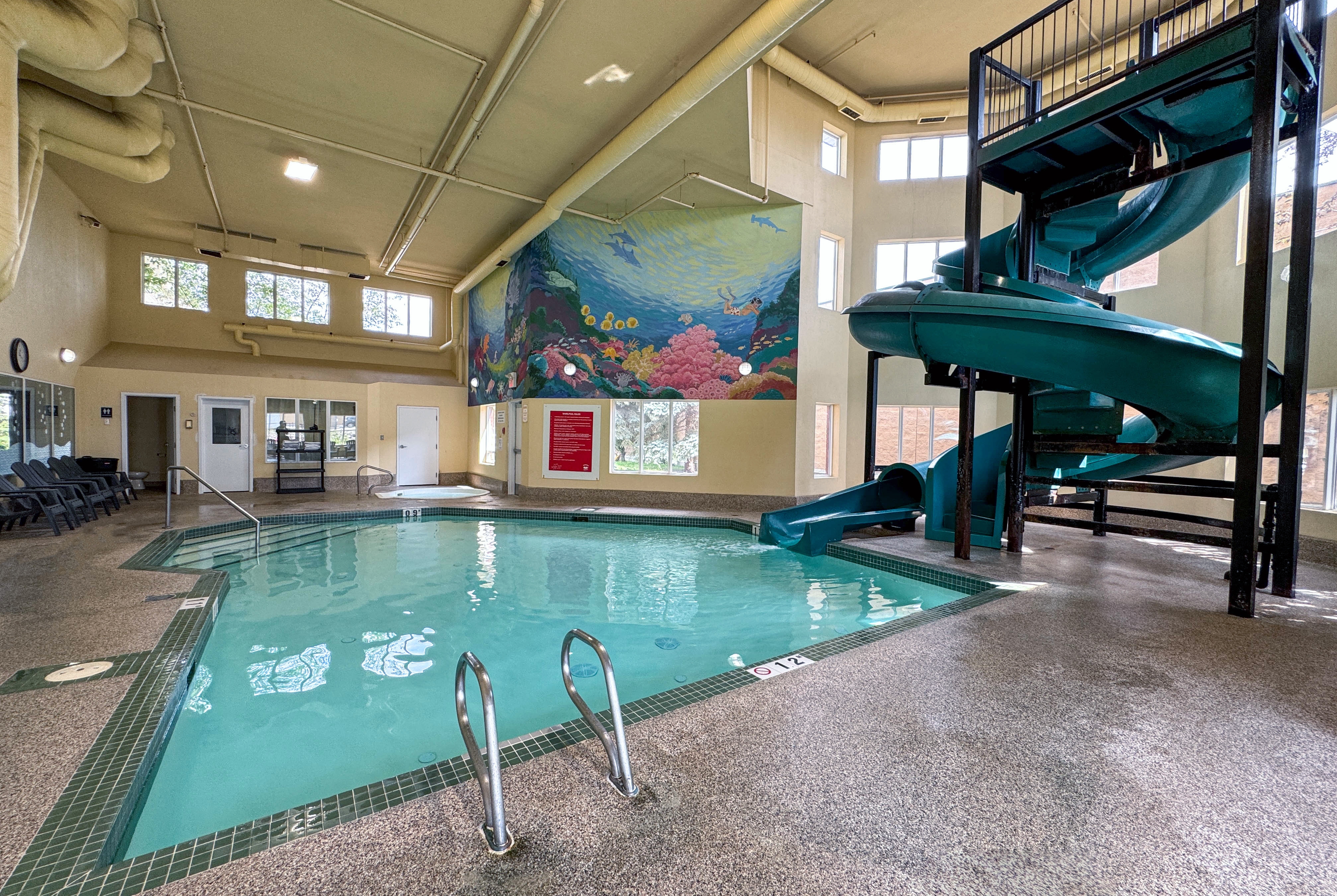 Pool at the Super 8 by Wyndham Edmonton South in Edmonton, Alberta