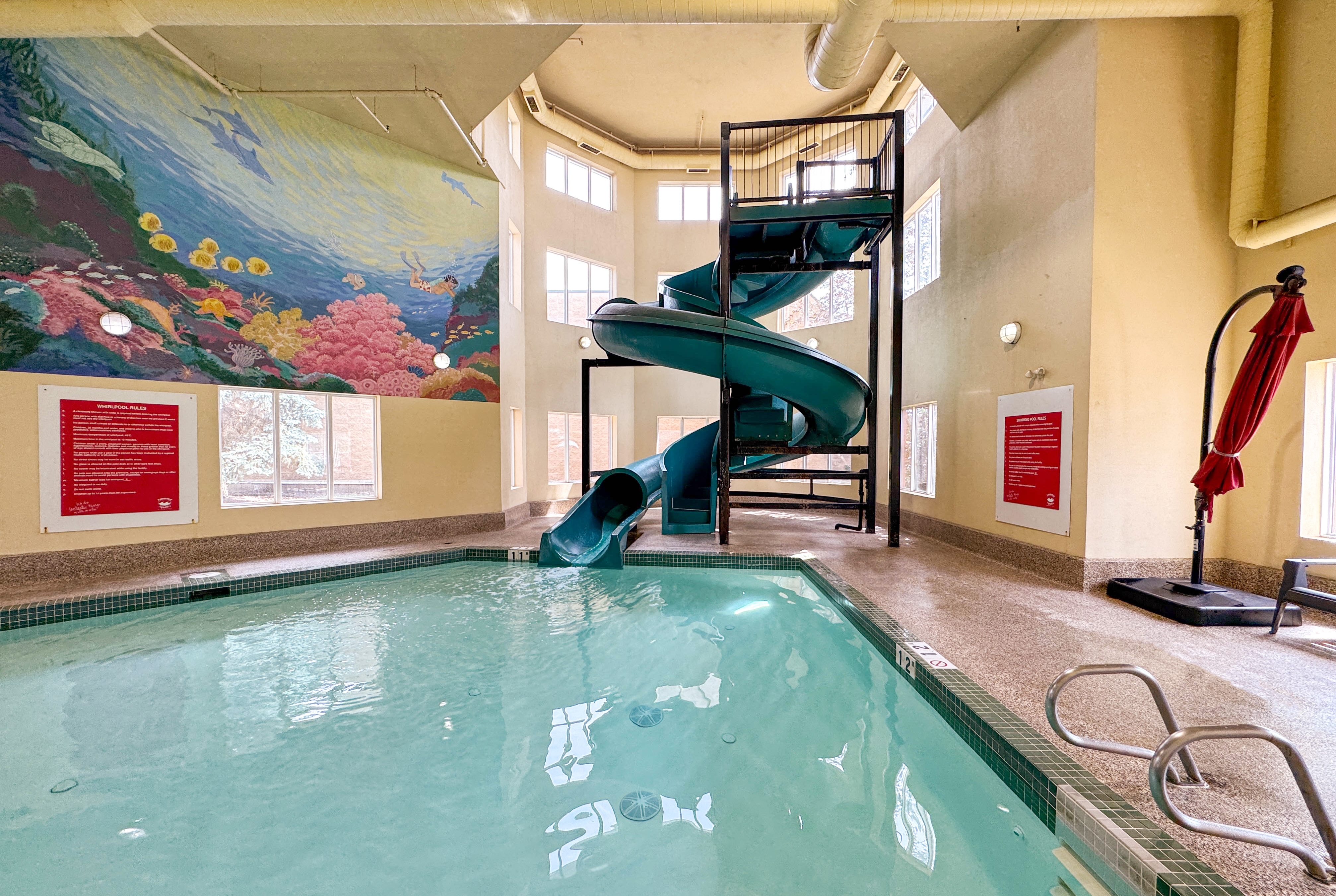 Pool at the Super 8 by Wyndham Edmonton South in Edmonton, Alberta