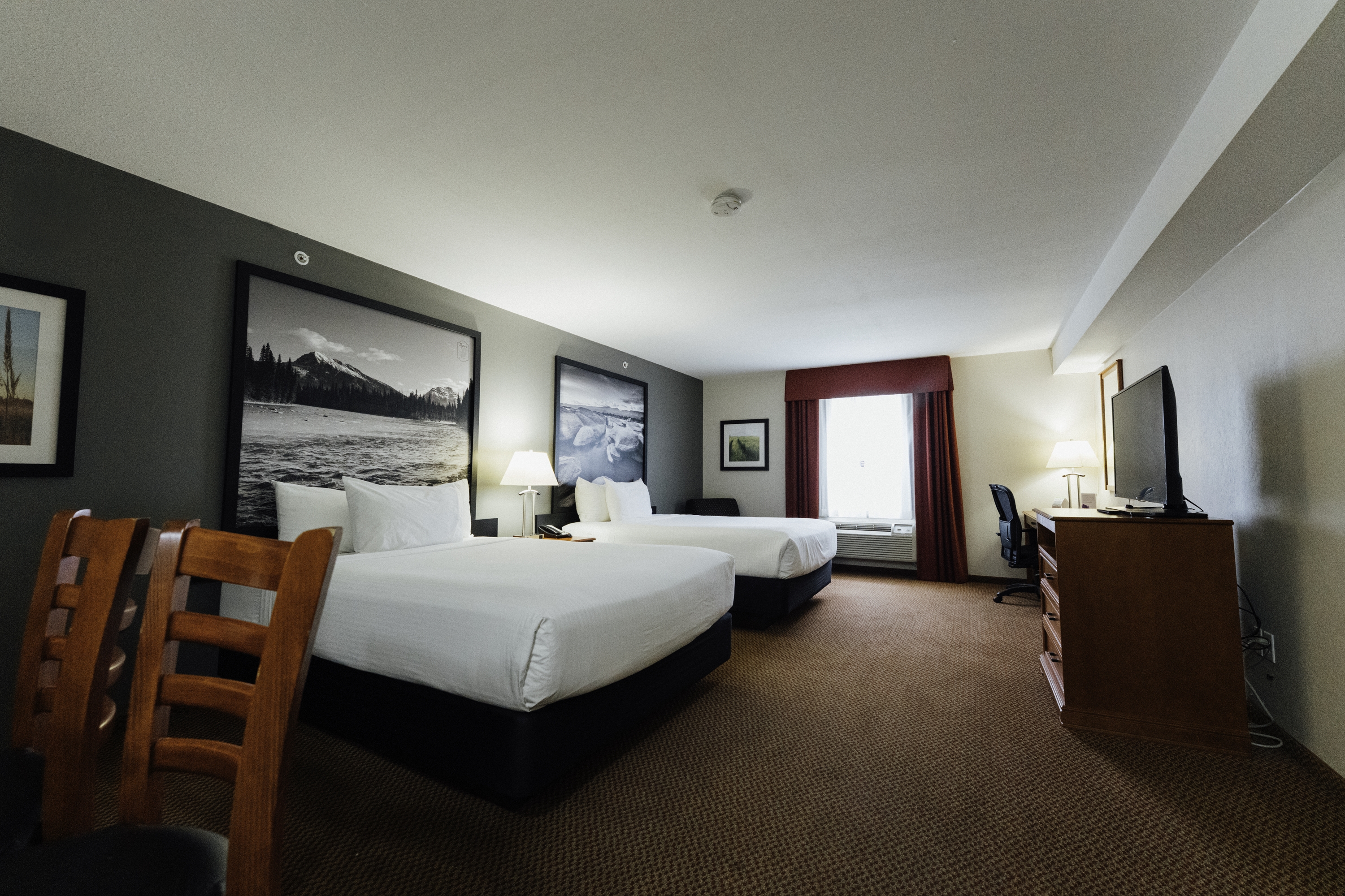 Guest room at the Super 8 by Wyndham Grande Prairie in Grande Prairie, Alberta