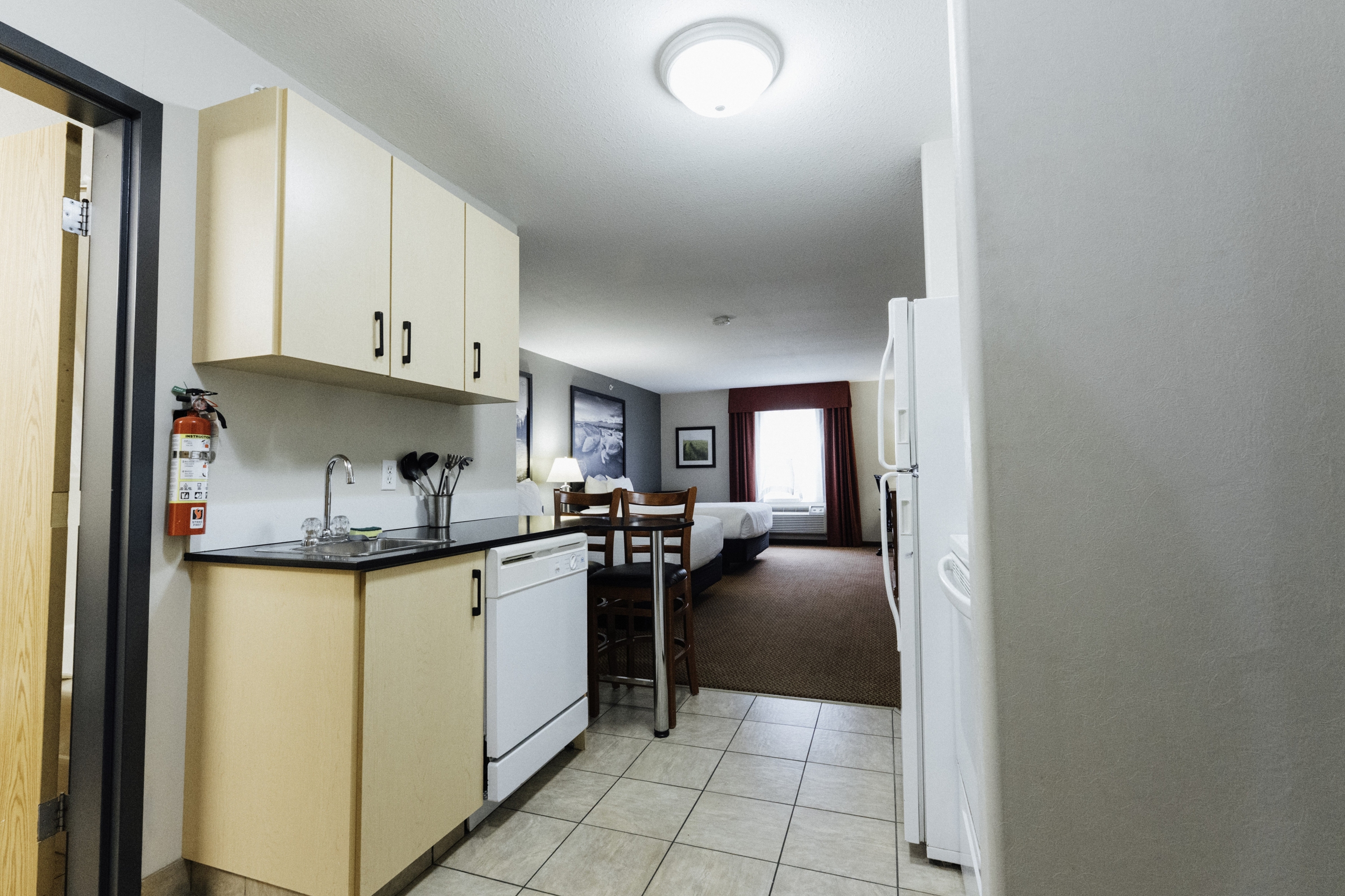 Guest room at the Super 8 by Wyndham Grande Prairie in Grande Prairie, Alberta