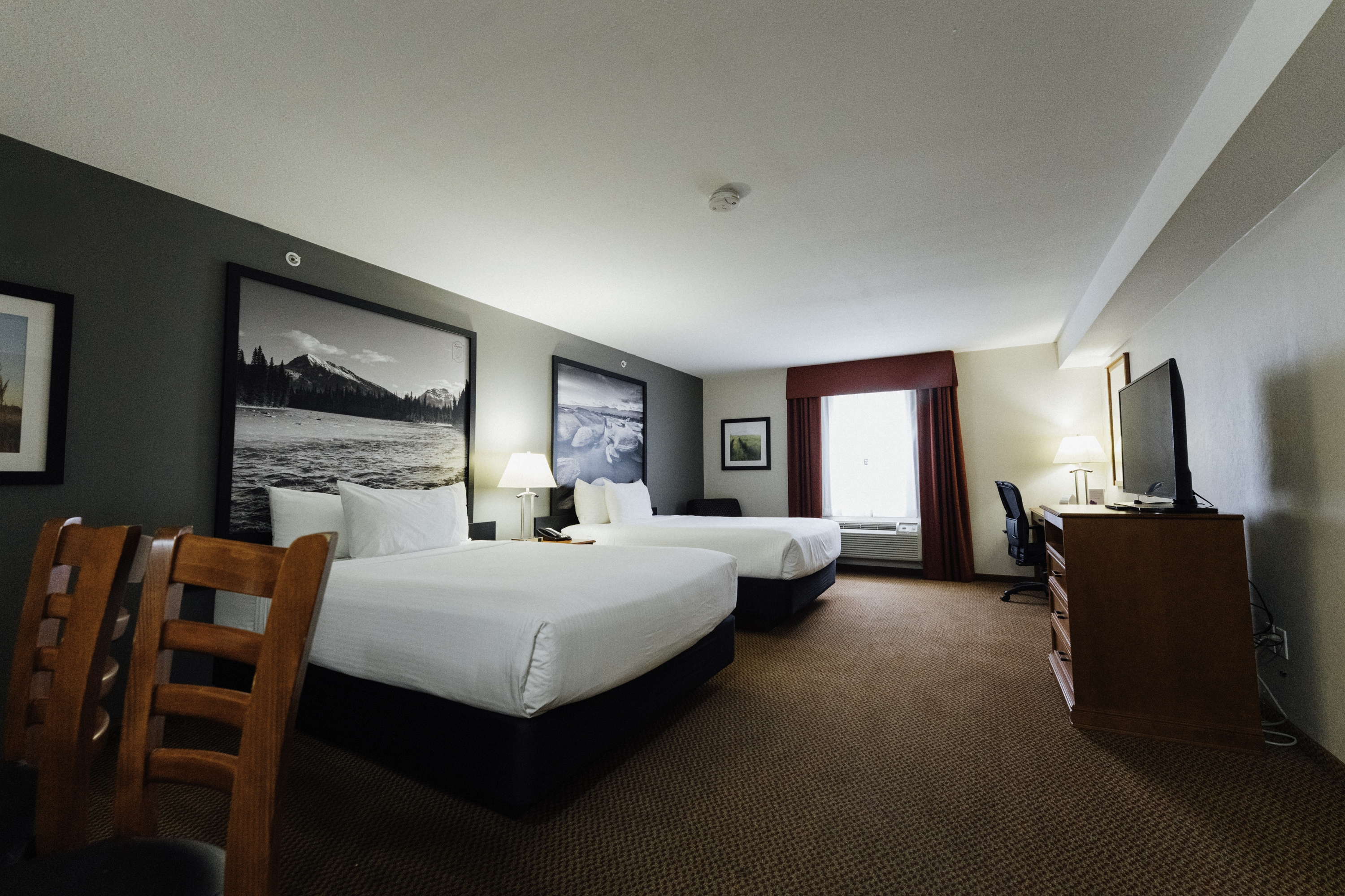 Guest room at the Super 8 by Wyndham Grande Prairie in Grande Prairie, Alberta