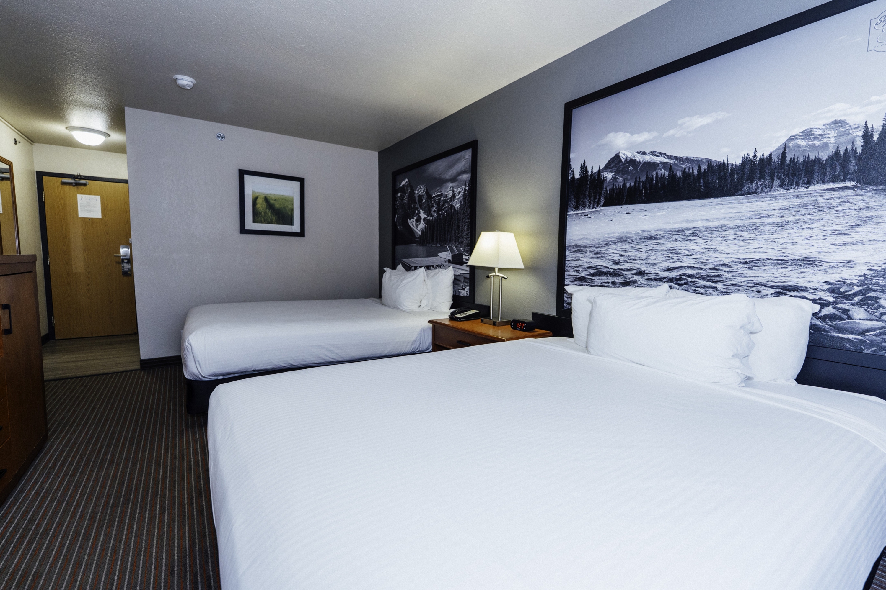 Guest room at the Super 8 by Wyndham Grande Prairie in Grande Prairie, Alberta