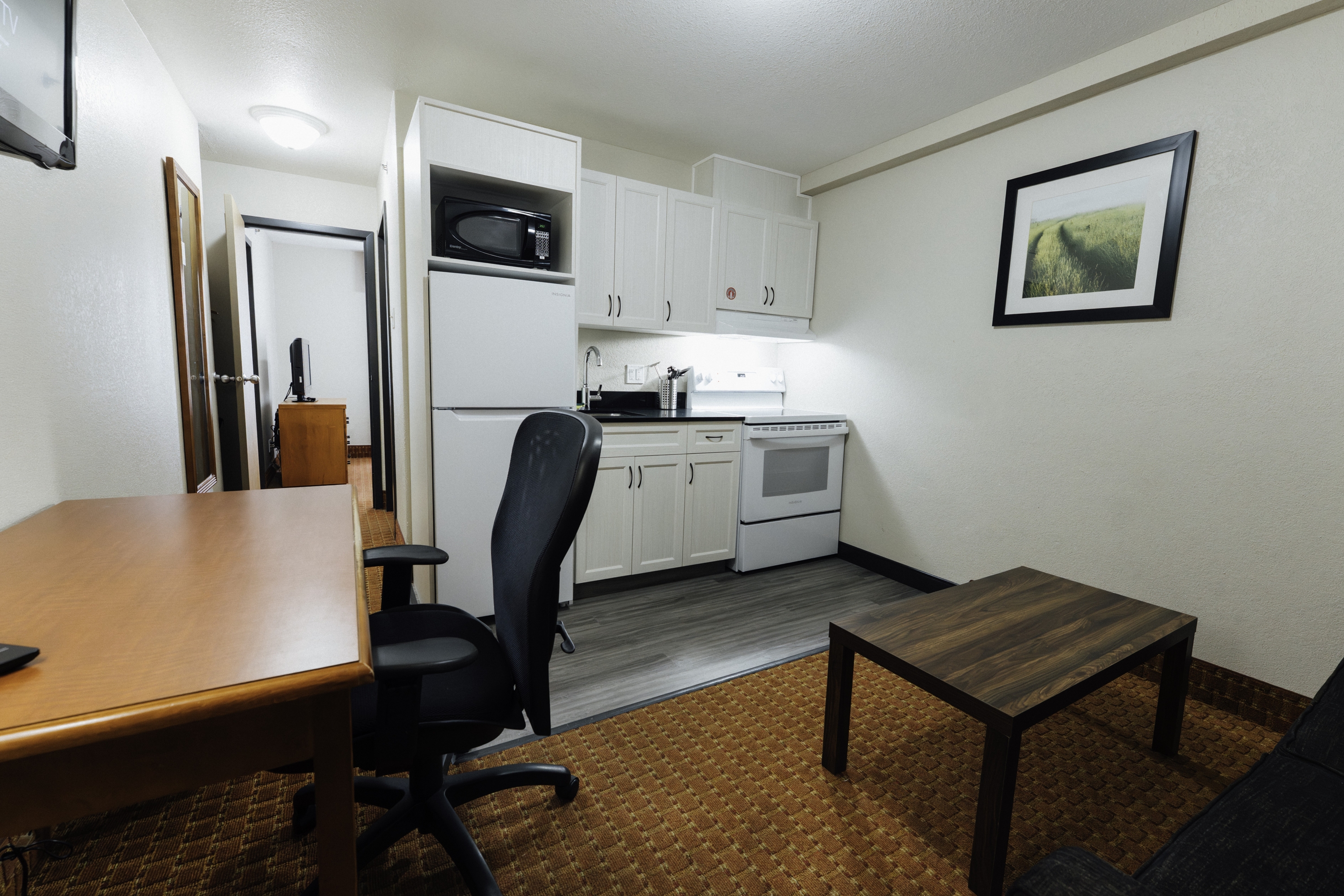Guest room at the Super 8 by Wyndham Grande Prairie in Grande Prairie, Alberta