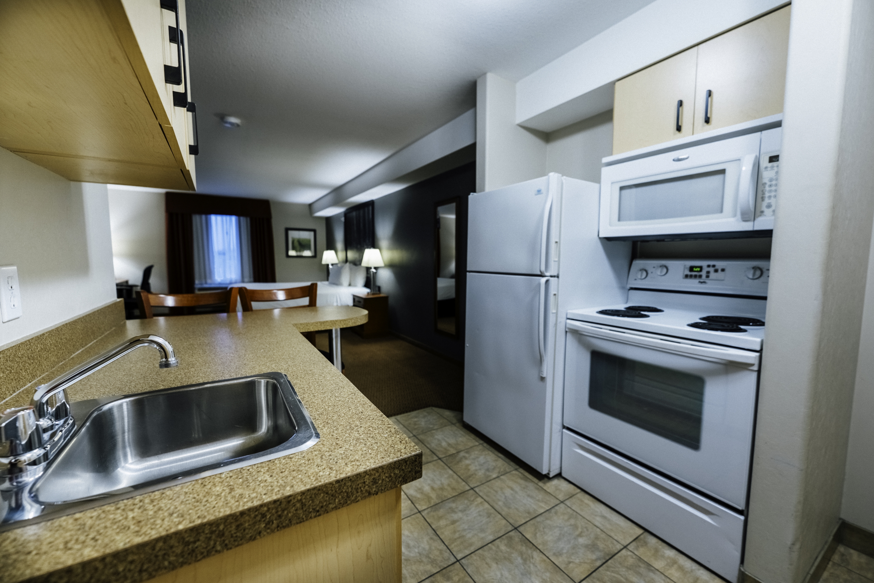 Guest room at the Super 8 by Wyndham Grande Prairie in Grande Prairie, Alberta