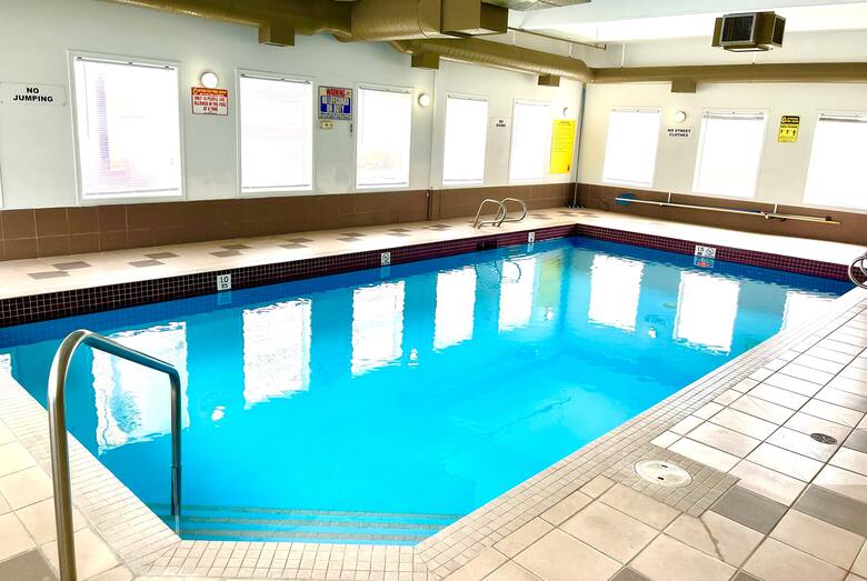 Pool at the Super 8 Hinton in Hinton, Alberta