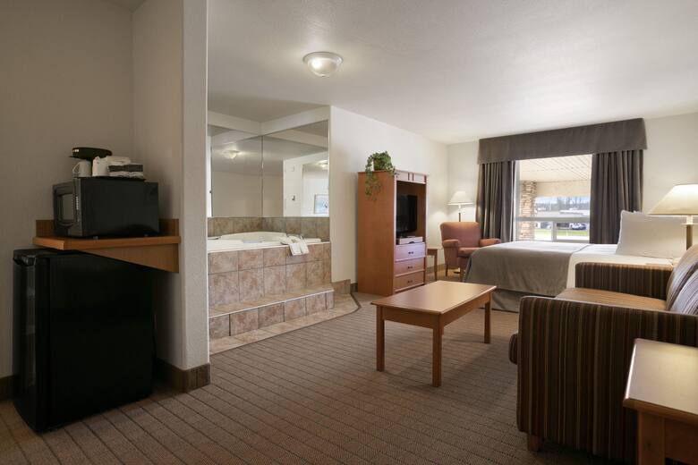 Guest room at the Super 8 Slave Lake AB in Slave Lake, Alberta