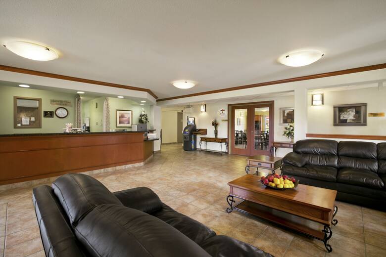 Super 8 Slave Lake AB hotel lobby in Slave Lake, Alberta