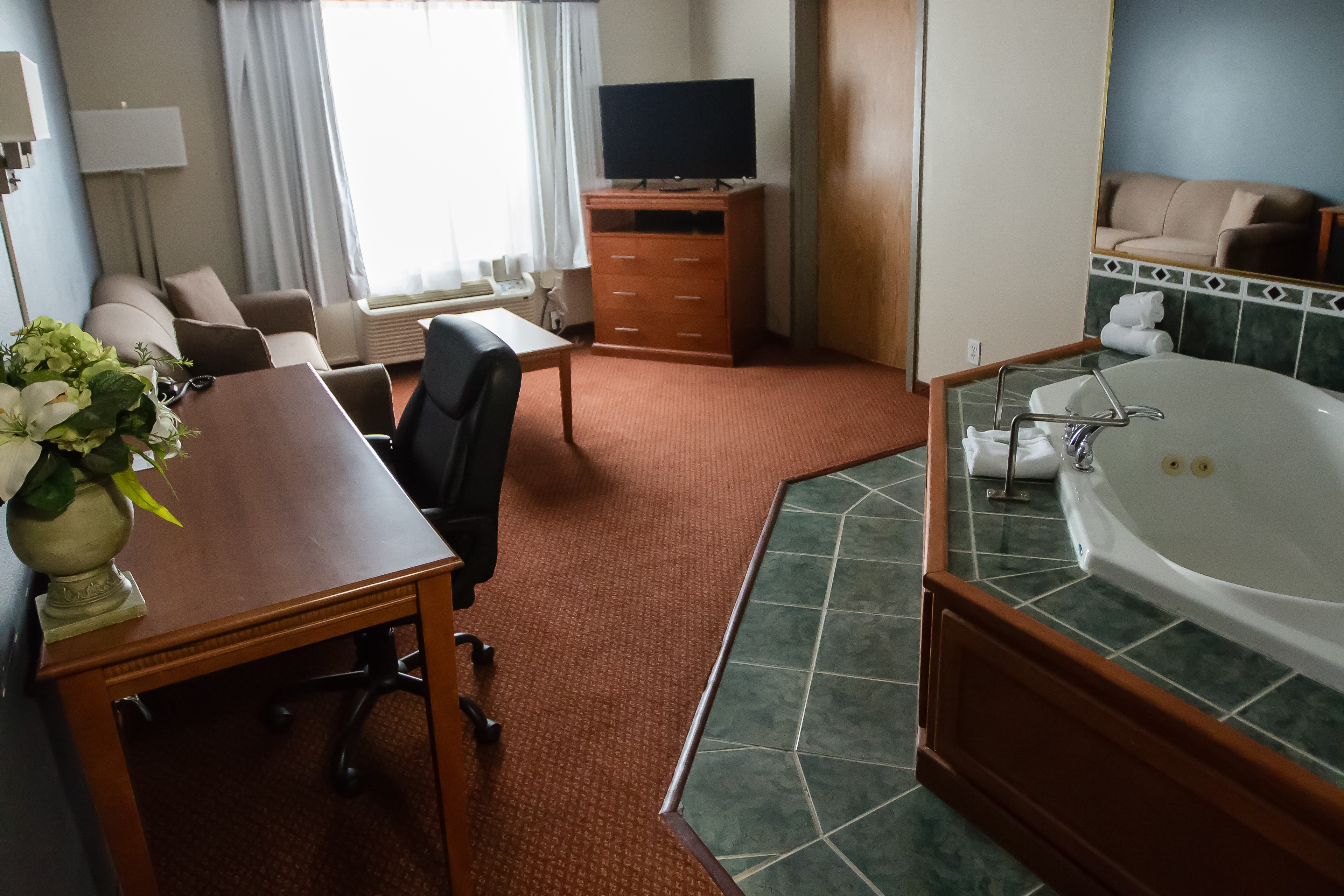 Guest room at the Super 8 by Wyndham Whitecourt in Whitecourt, Alberta