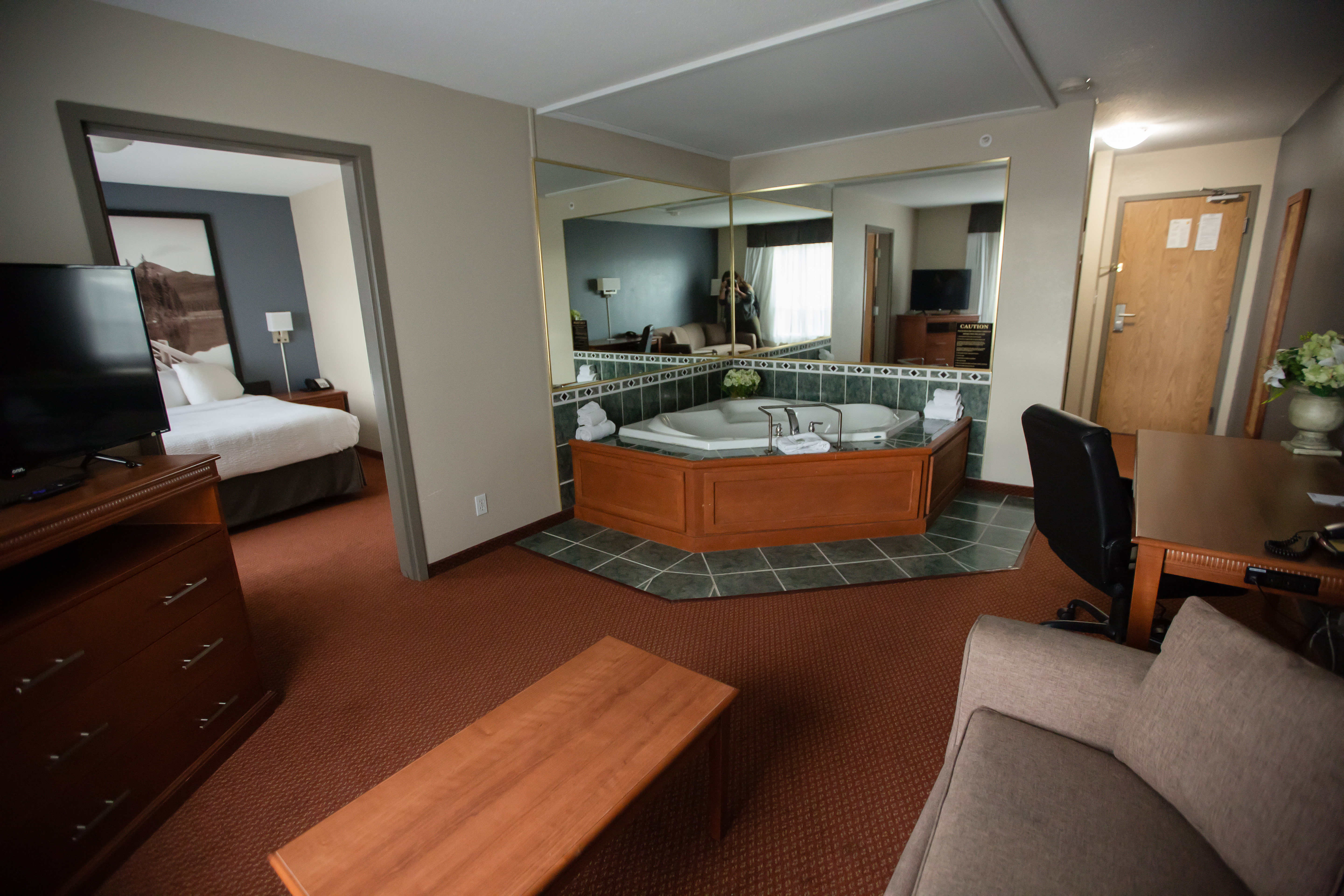 Guest room at the Super 8 by Wyndham Whitecourt in Whitecourt, Alberta