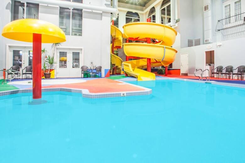 Pool at the Super 8 Castlegar BC in Castlegar, British Columbia