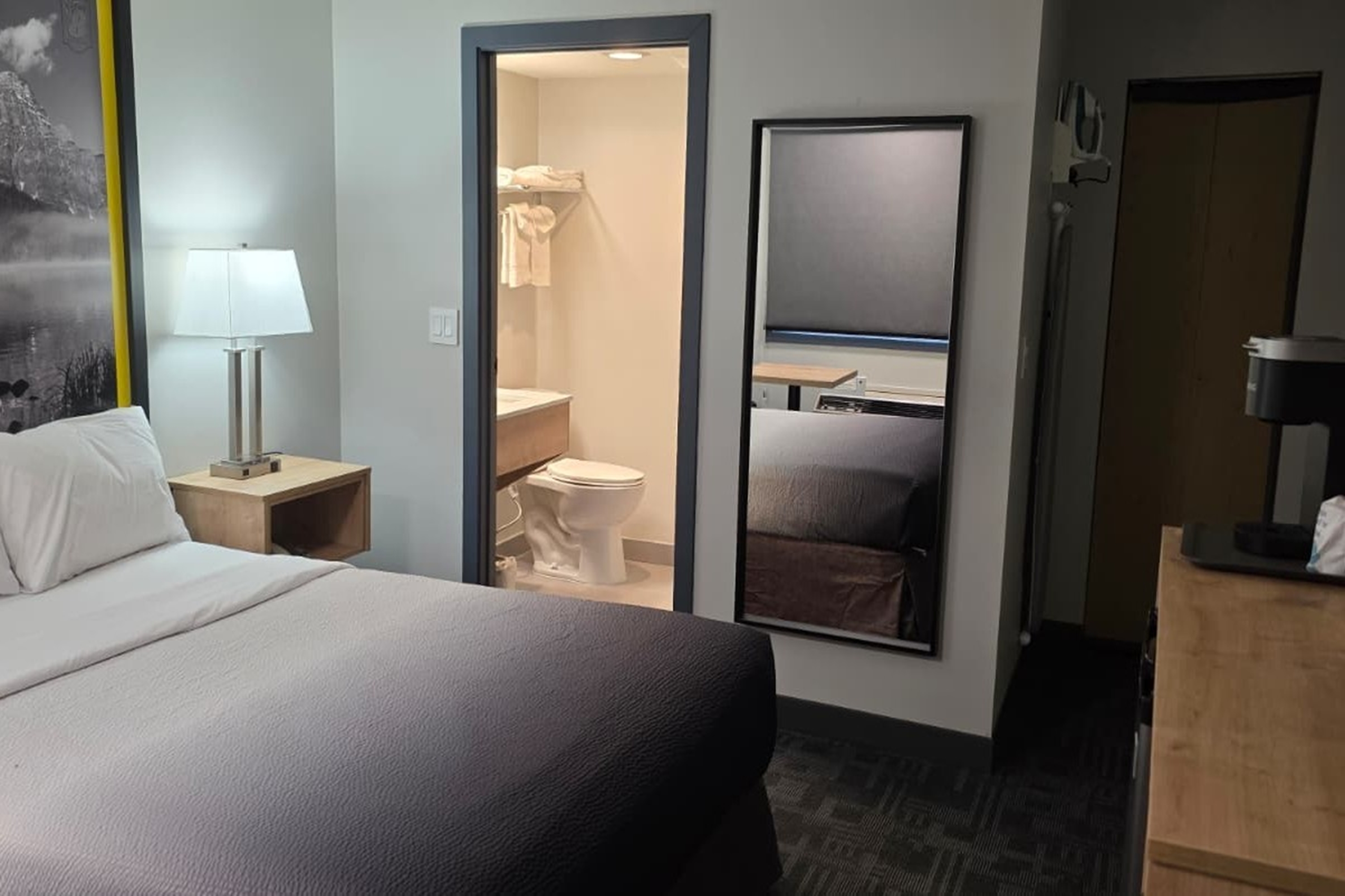 Guest room at the Super 8 by Wyndham Clearwater BC in Clearwater, British Columbia