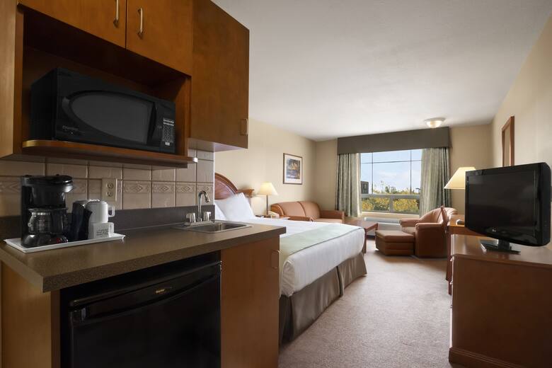Guest room at the Super 8 Fort St. John BC in Fort St. John, British Columbia