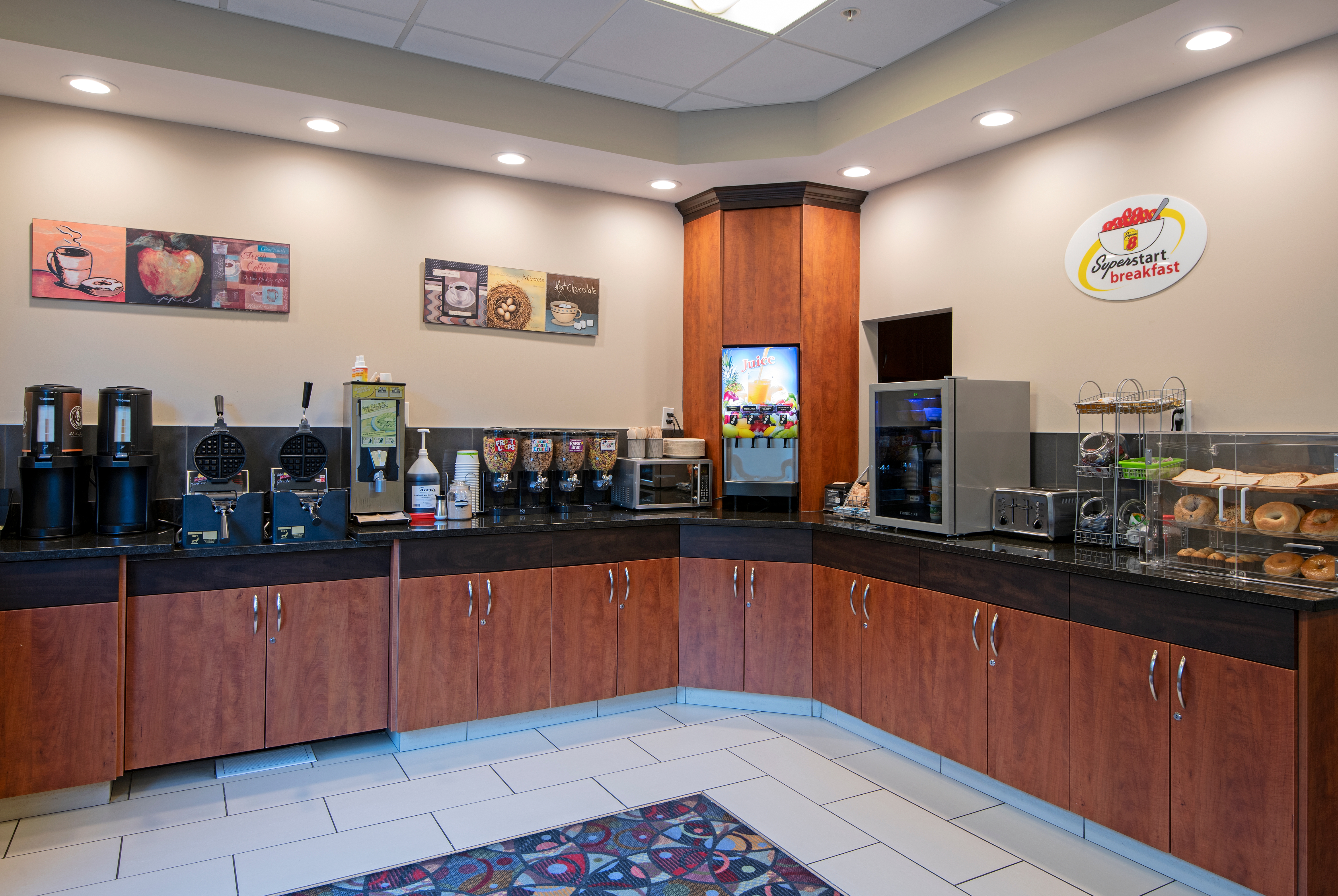 Free breakfast at Super 8 by Wyndham Kamloops On The Hill in Kamloops, British Columbia