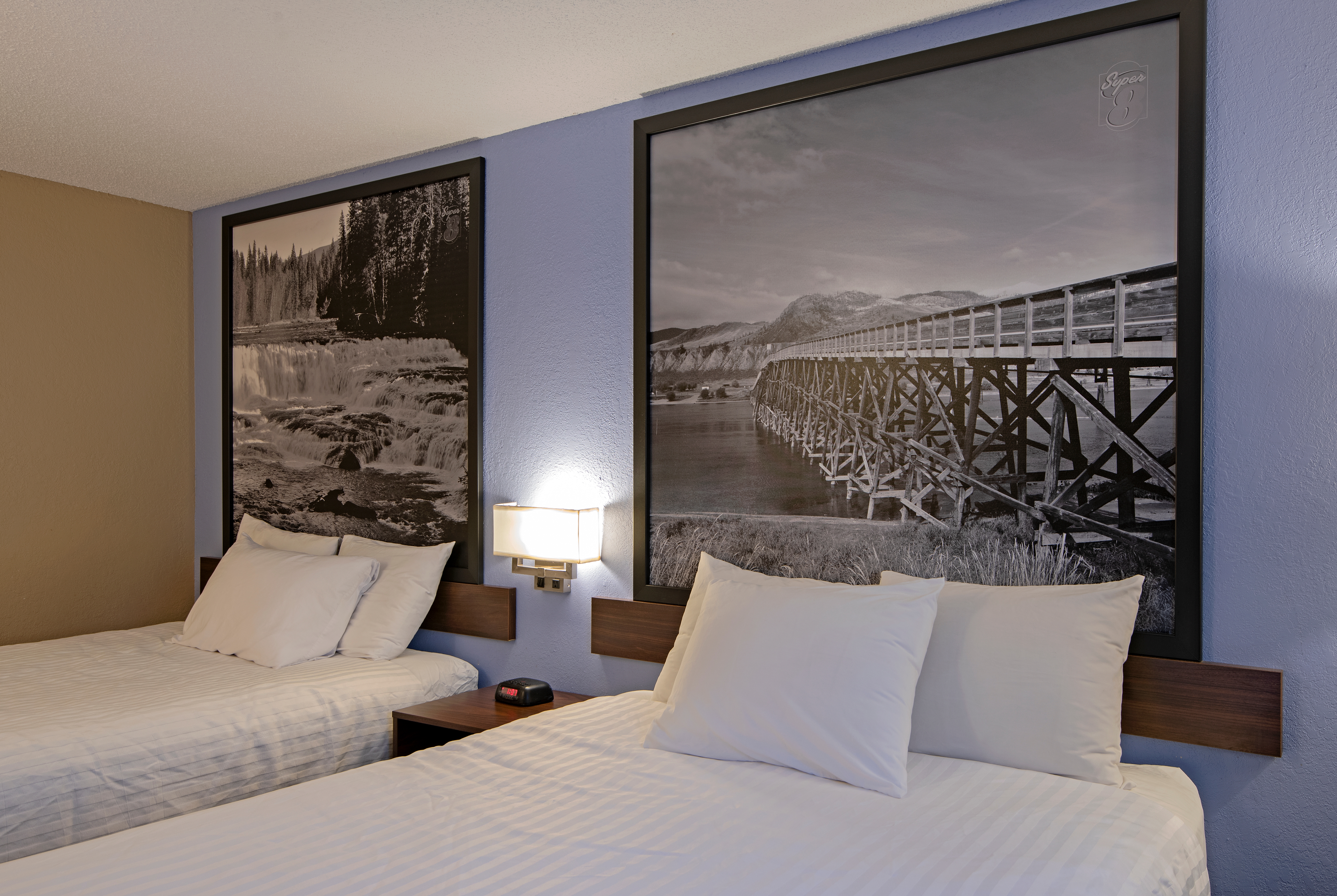 Guest room at the Super 8 by Wyndham Kamloops On The Hill in Kamloops, British Columbia