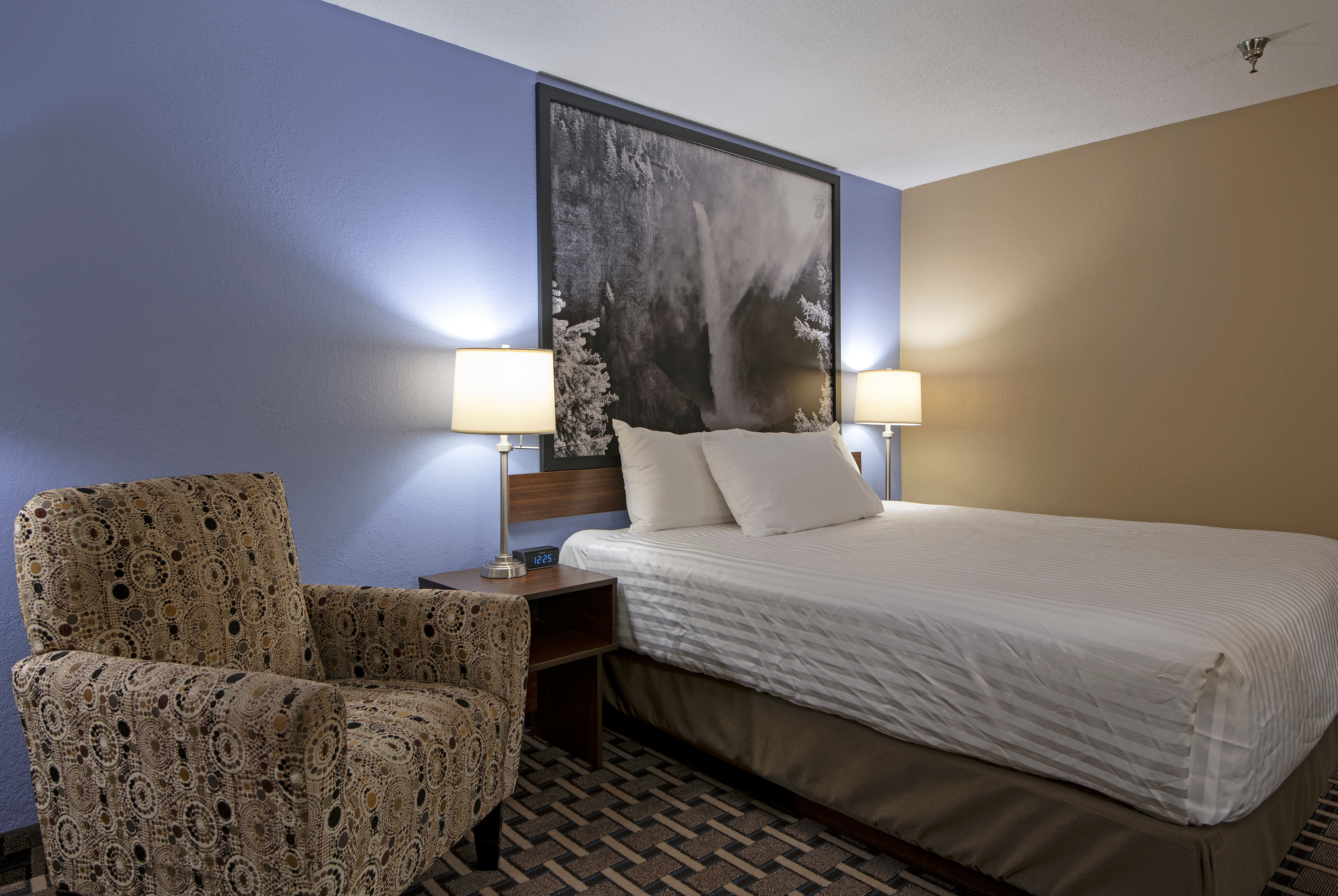 Guest room at the Super 8 by Wyndham Kamloops On The Hill in Kamloops, British Columbia