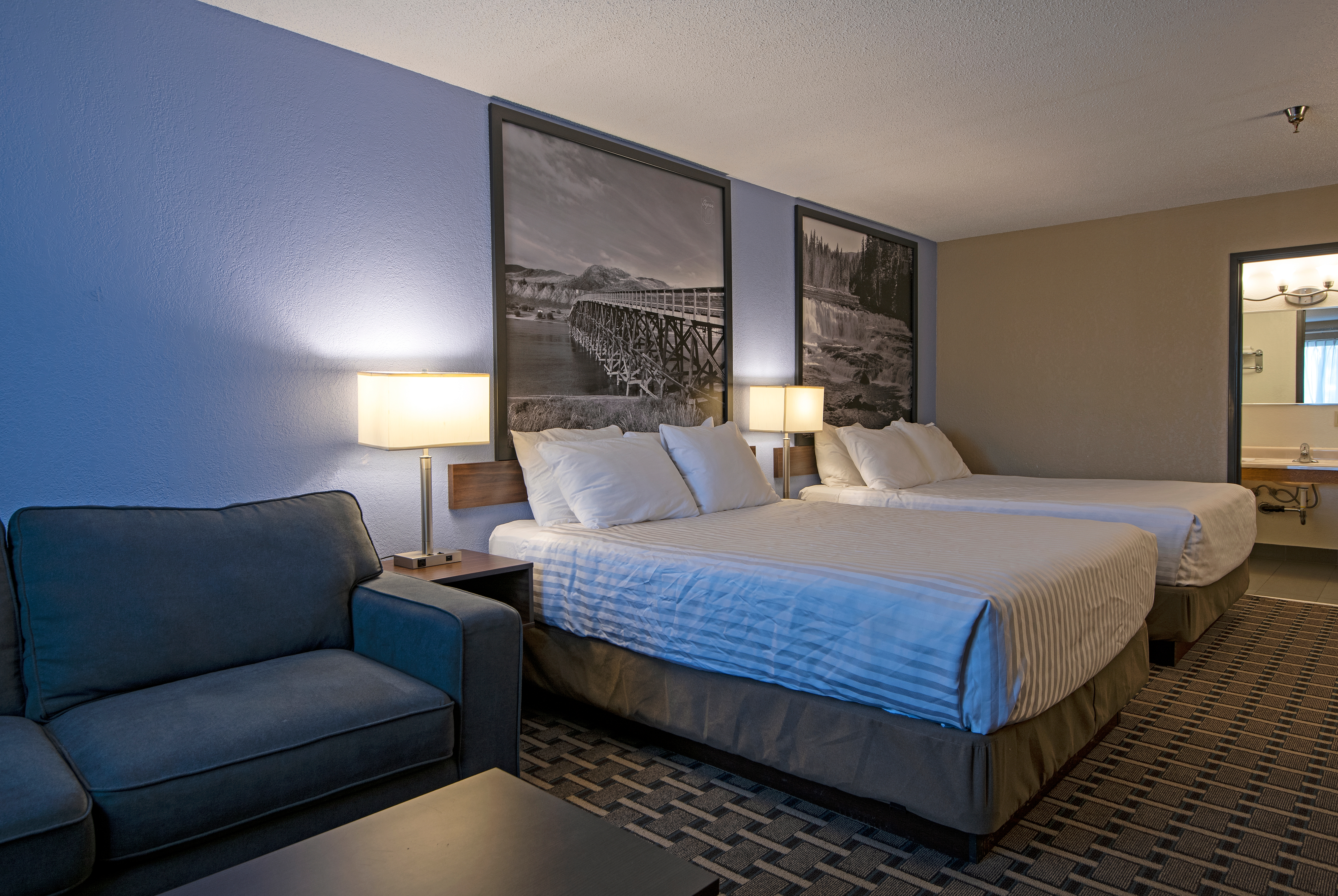 Guest room at the Super 8 by Wyndham Kamloops On The Hill in Kamloops, British Columbia