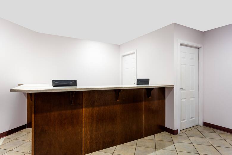 Super 8 Lake Country/Winfield Area hotel lobby in Lake Country, British Columbia