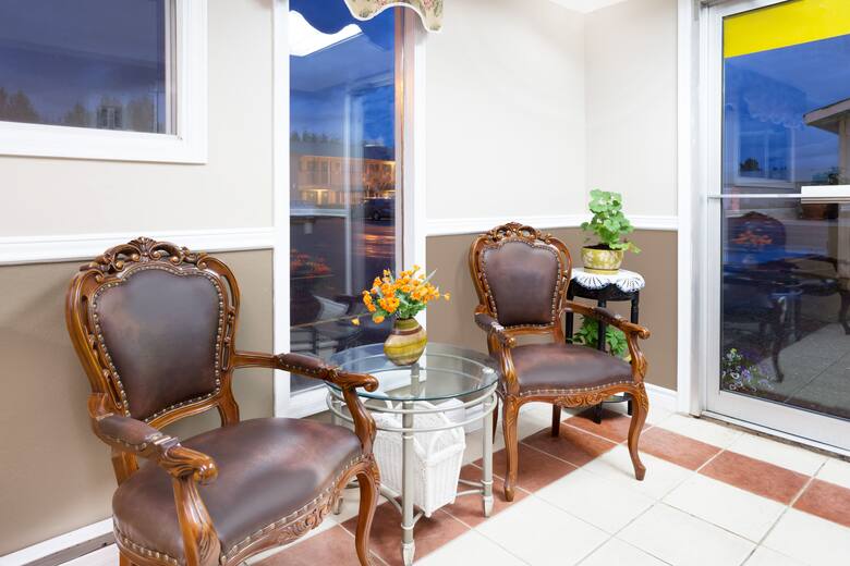 Super 8 Quesnel BC hotel lobby in Quesnel, British Columbia