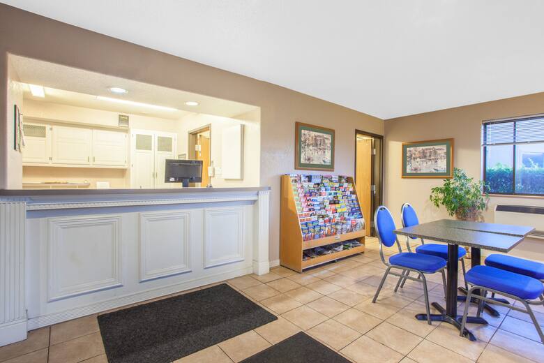 Super 8 Saanichton Victoria Airport hotel lobby in Saanichton, British Columbia