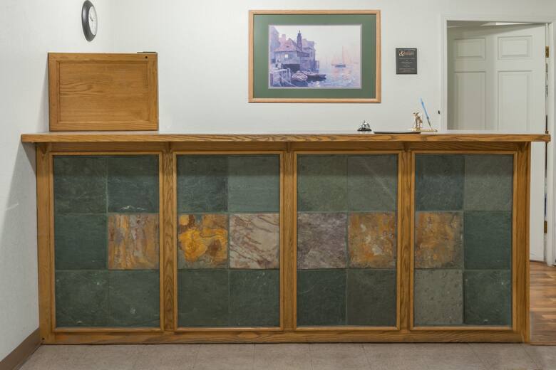 Super 8 Sicamous hotel lobby in Sicamous, British Columbia