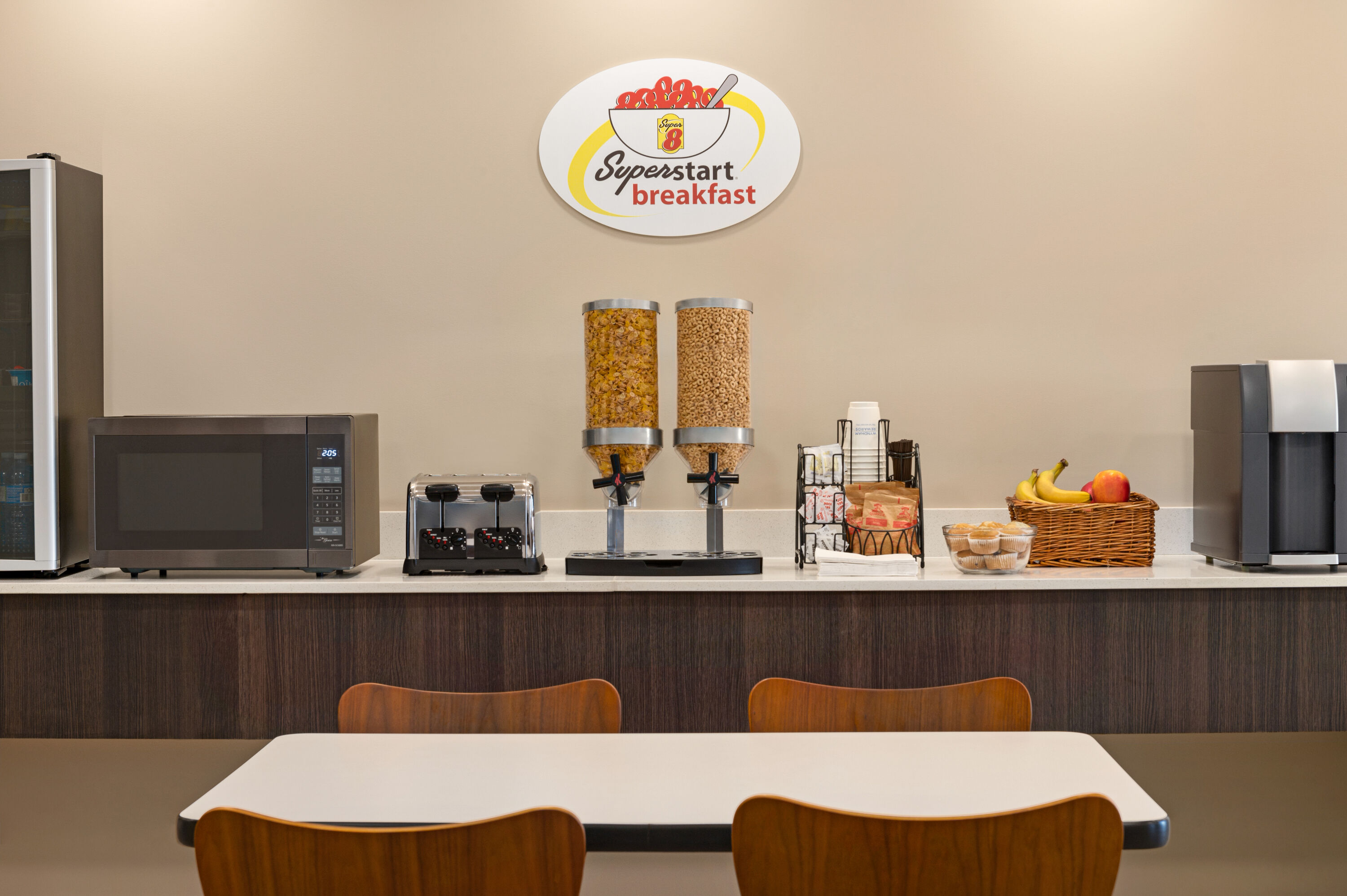 Free breakfast at Super 8 by Wyndham Thompson in Thompson, Manitoba