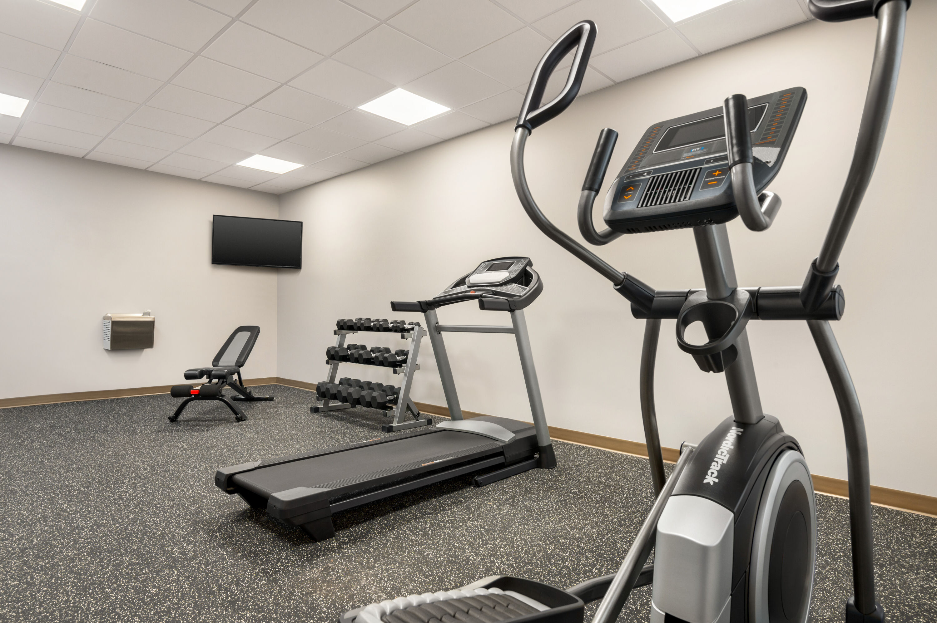 Fitness room at Super 8 by Wyndham Thompson in Thompson, Manitoba