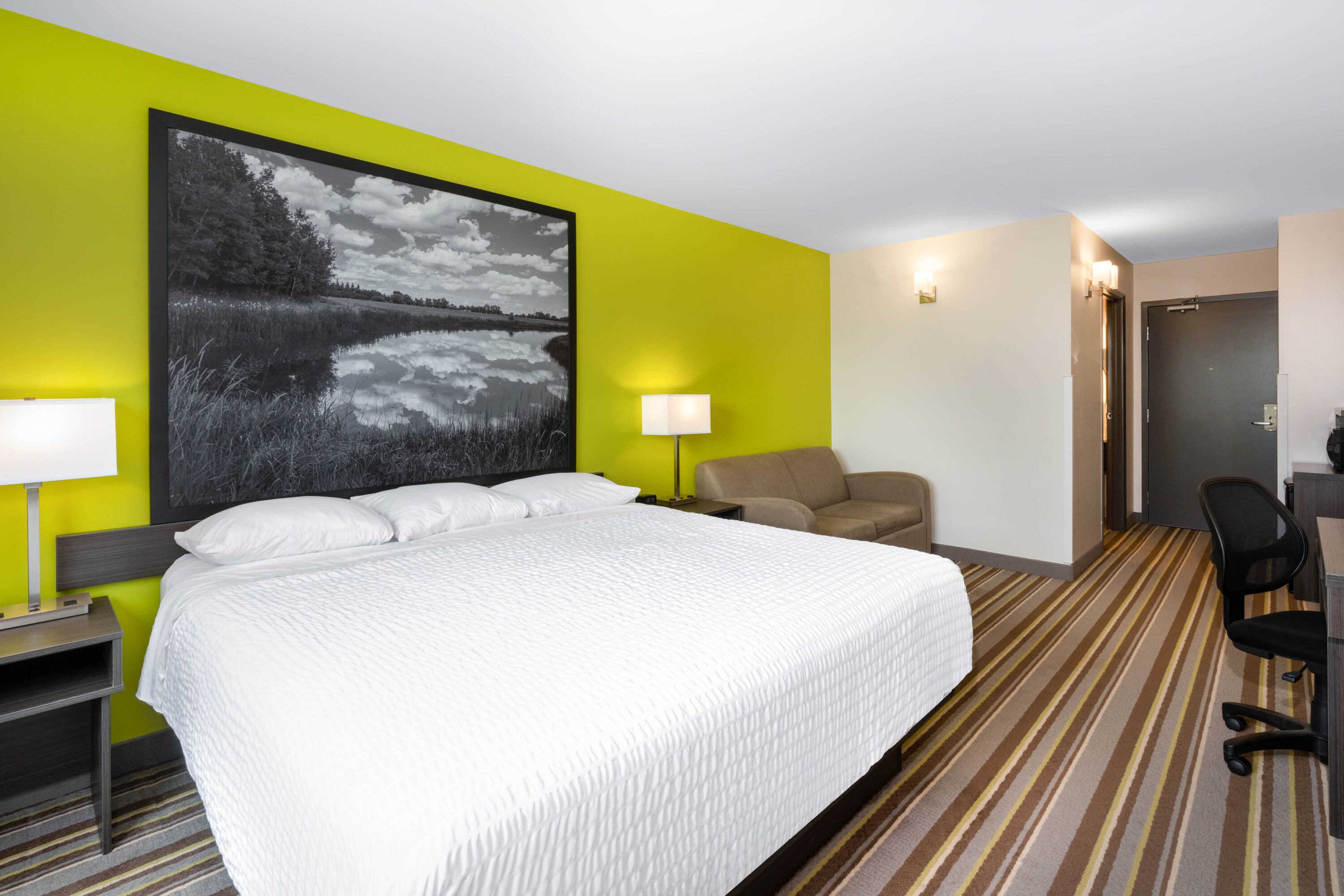 Guest room at the Super 8 by Wyndham Winnipeg East MB in Winnipeg, Manitoba