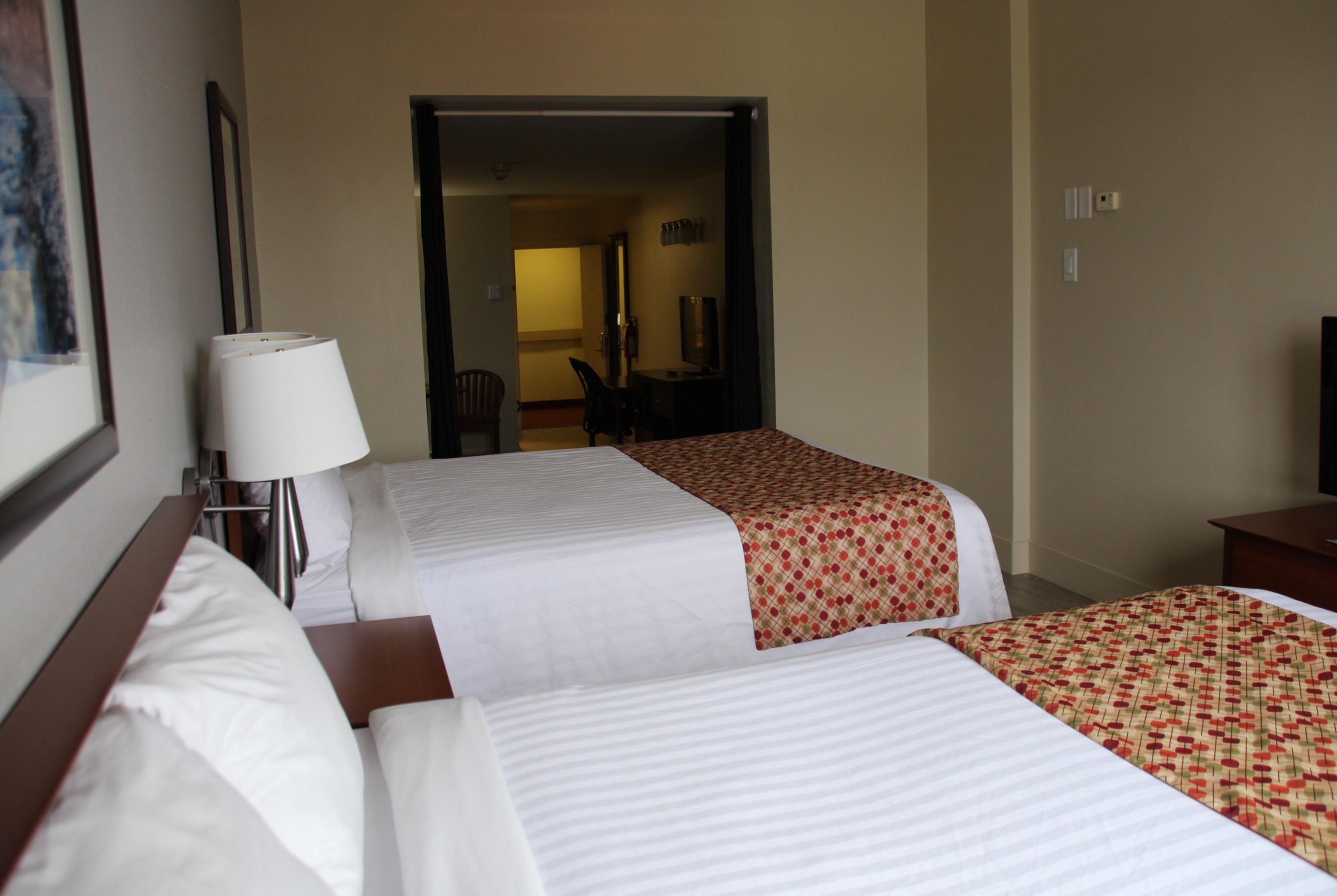 Guest room at the Super 8 by Wyndham Campbellton NB in Campbellton, New Brunswick