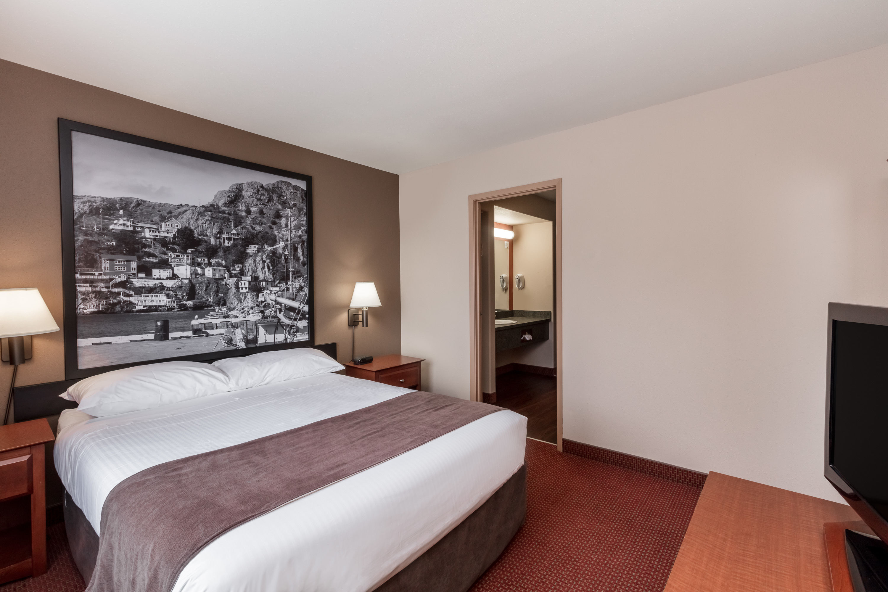 Guest room at the Super 8 by Wyndham St Johns in St. Johns, Newfoundland