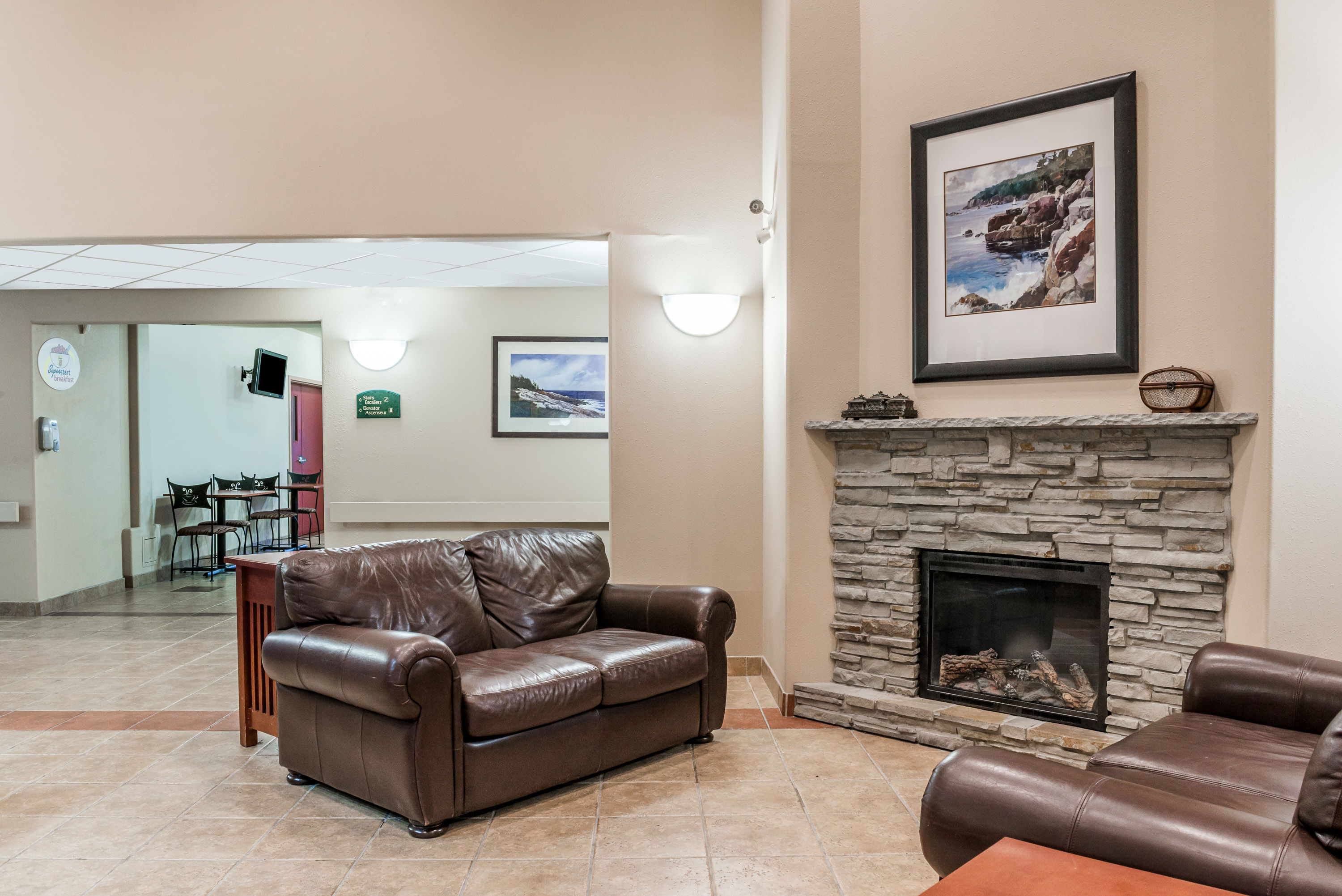 Super 8 by Wyndham St Johns hotel lobby in St. Johns, Newfoundland