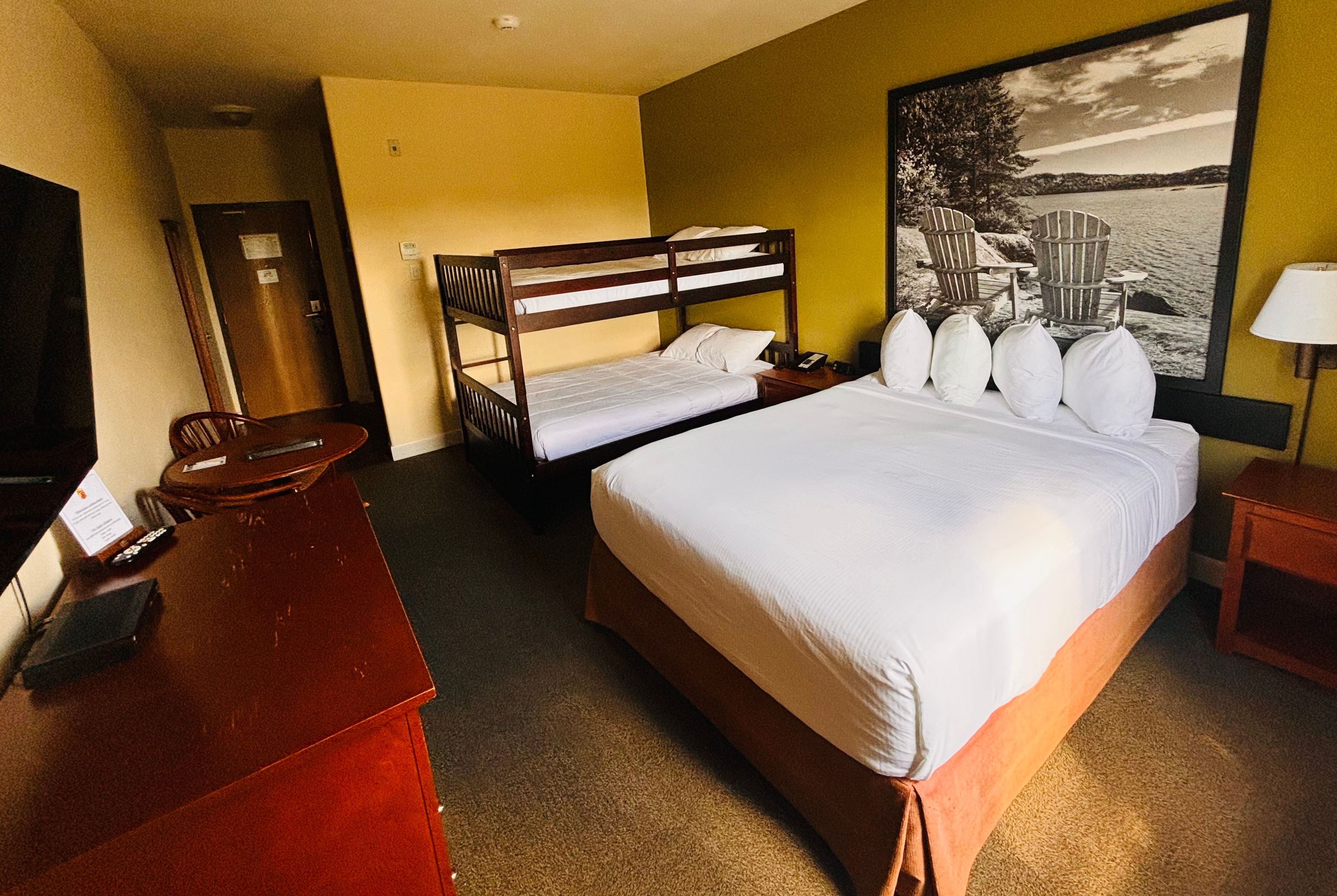 Guest room at the Super 8 by Wyndham Amherst NS in Amherst, Nova Scotia