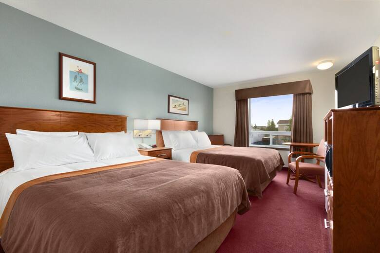 Guest room at the Super 8 Yellowknife in Yellowknife, Northwest Territory