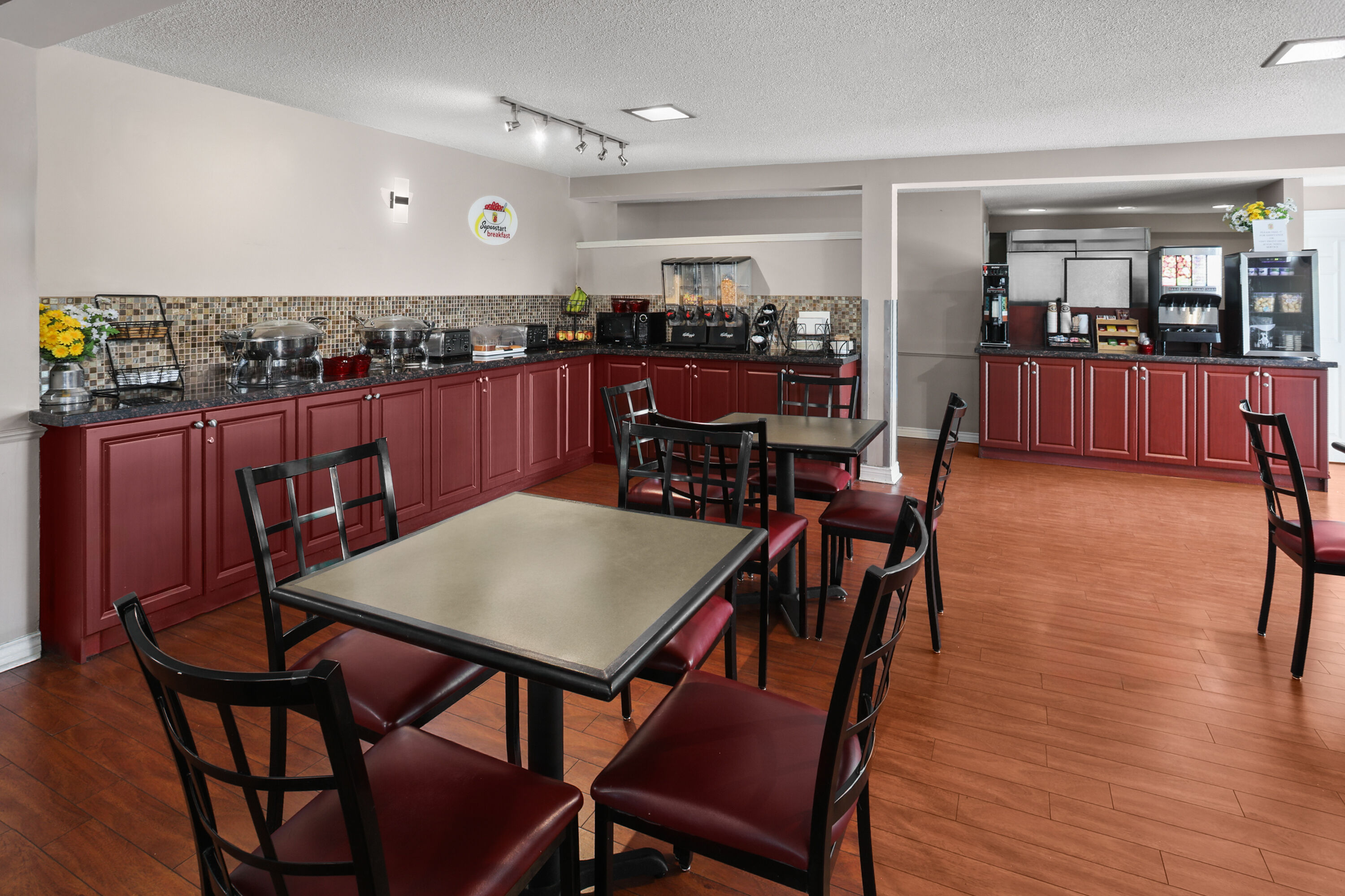 Free breakfast at Super 8 by Wyndham Gananoque/Country Squire Resort in Gananoque, Ontario