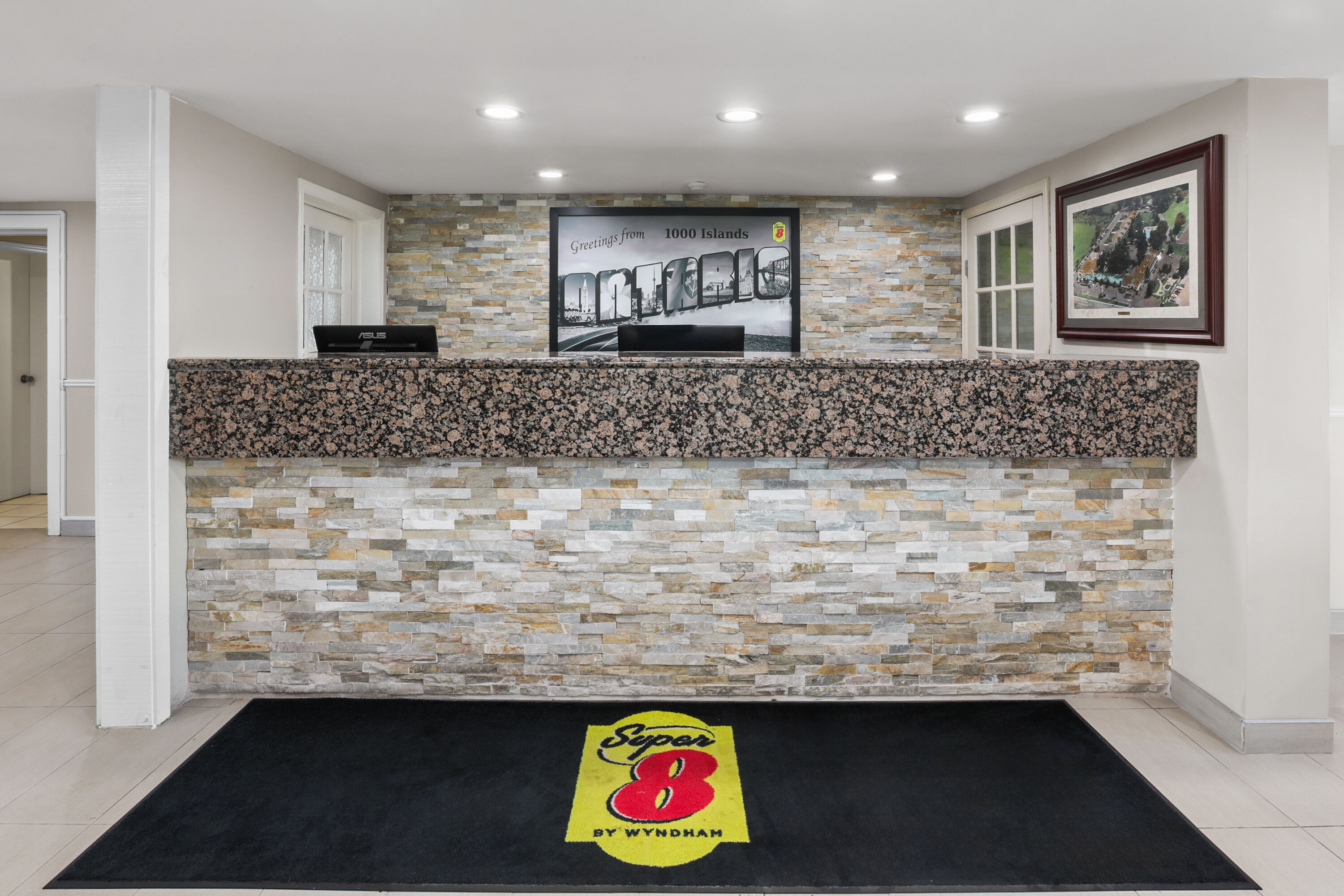 Super 8 by Wyndham Gananoque/Country Squire Resort reception in Gananoque, Ontario