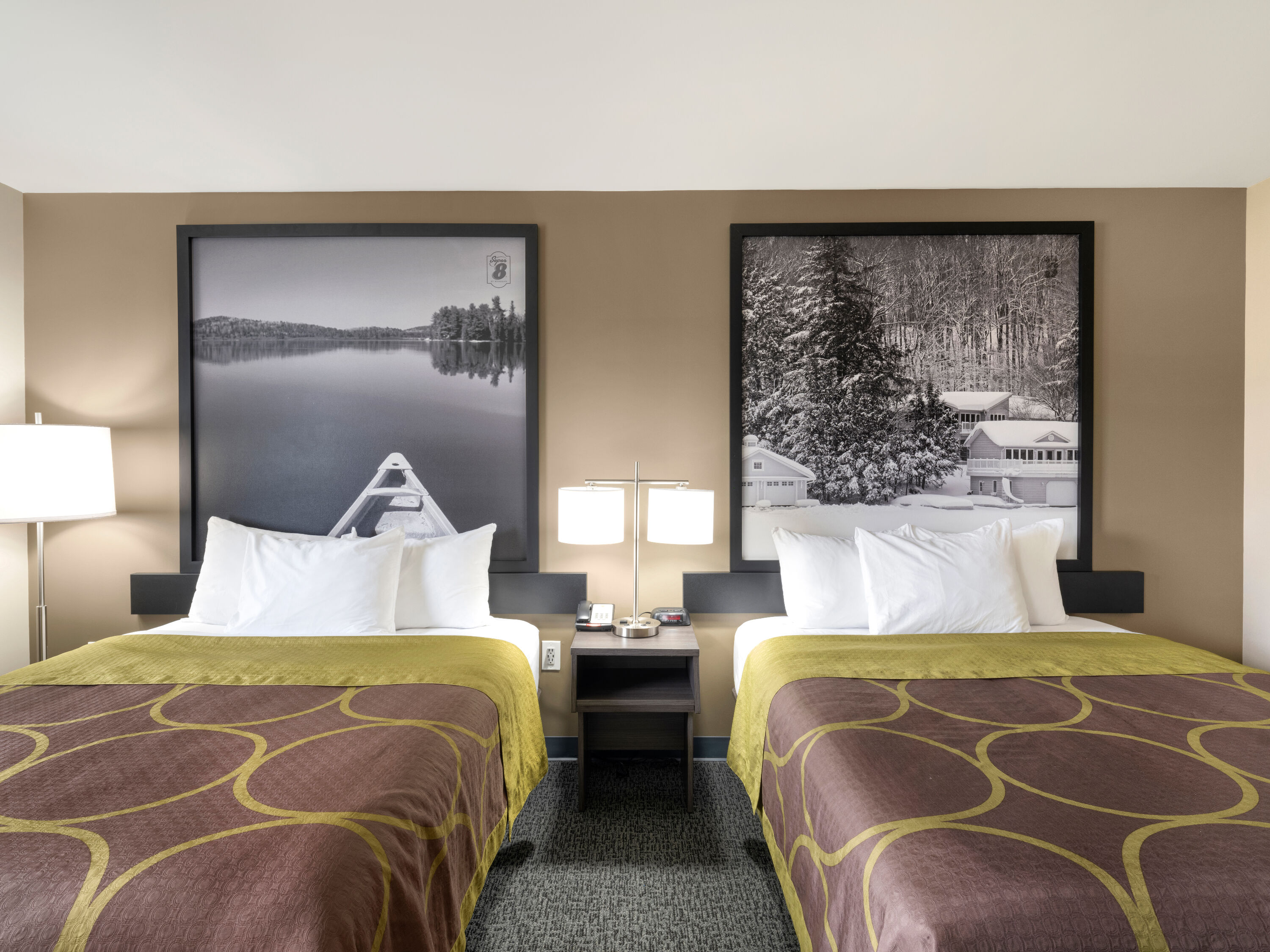 Guest room at the Super 8 by Wyndham Moosonee in Moosonee, Ontario