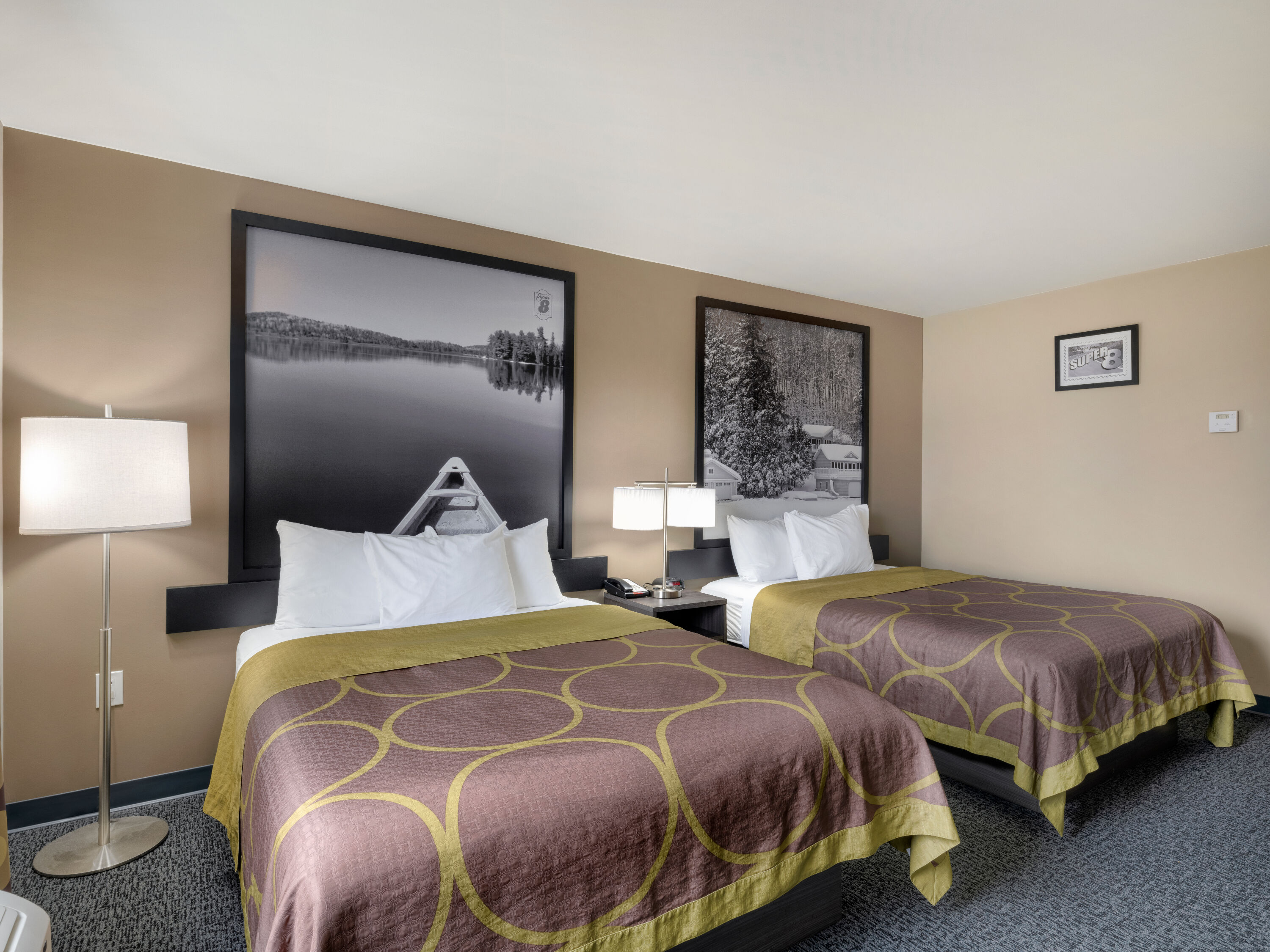 Guest room at the Super 8 by Wyndham Moosonee in Moosonee, Ontario