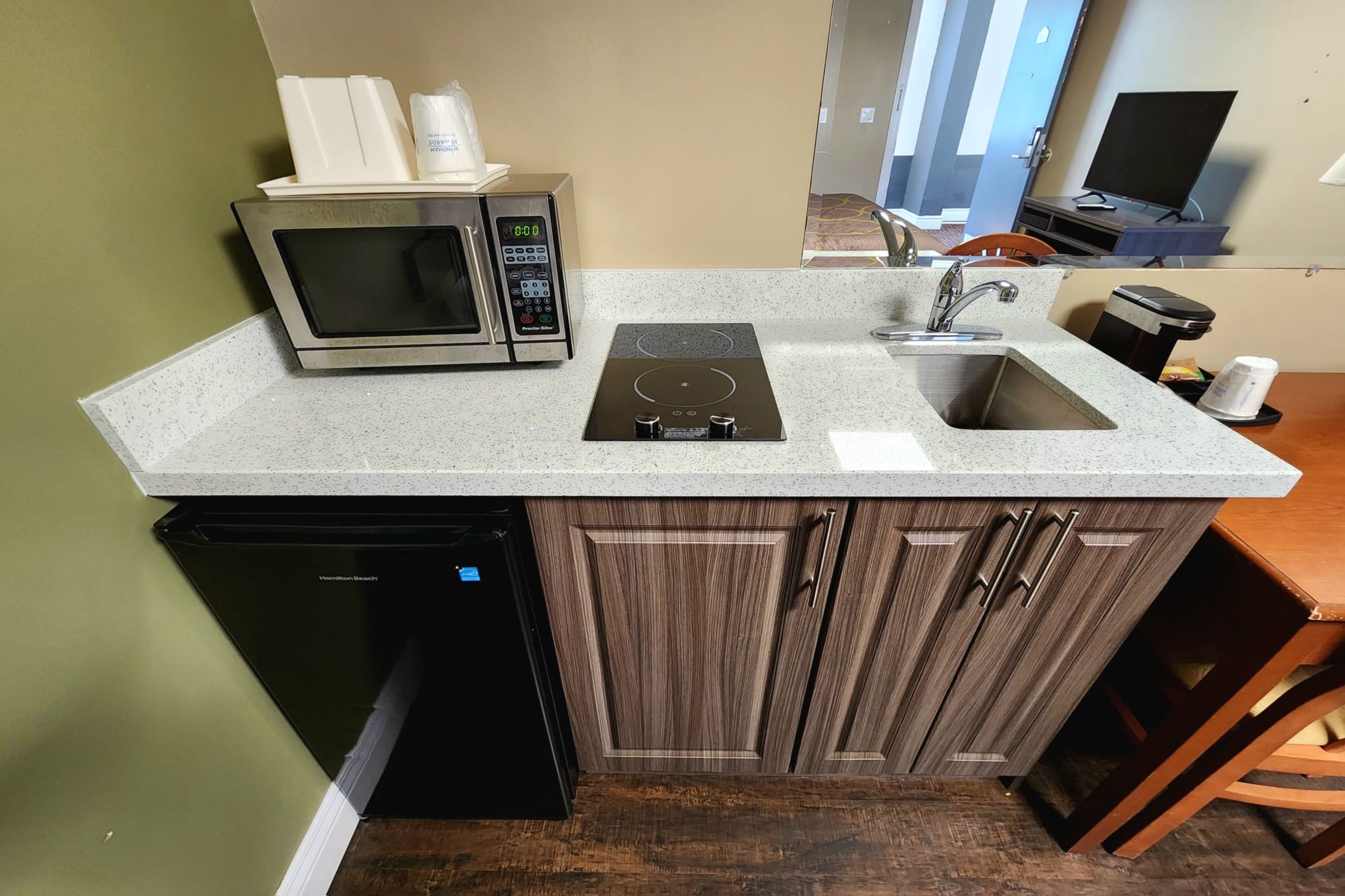 Guest room at the Super 8 by Wyndham Pembroke in Pembroke, Ontario