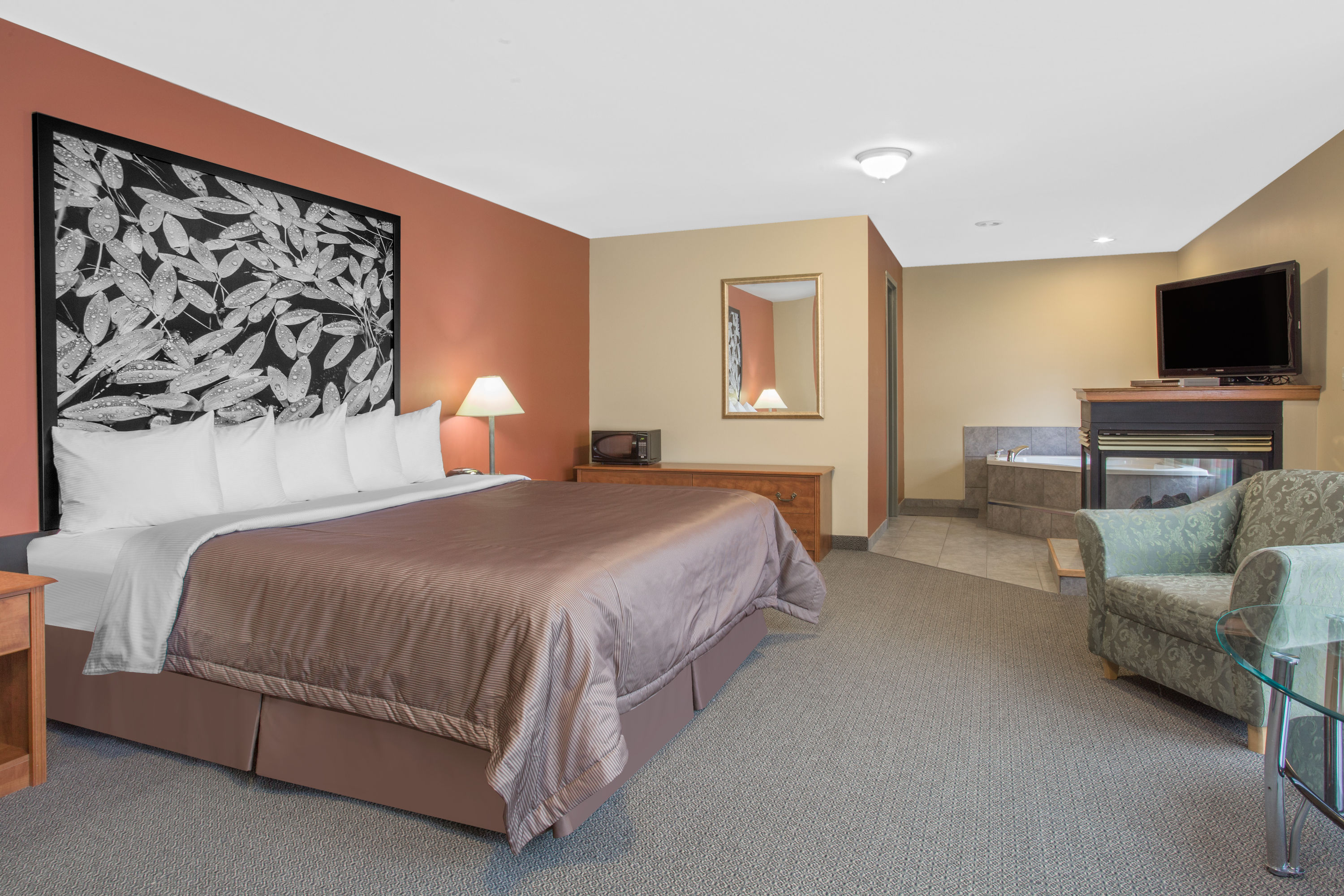 Guest room at the Super 8 by Wyndham Sault Ste Marie On in Sault Ste Marie, Ontario