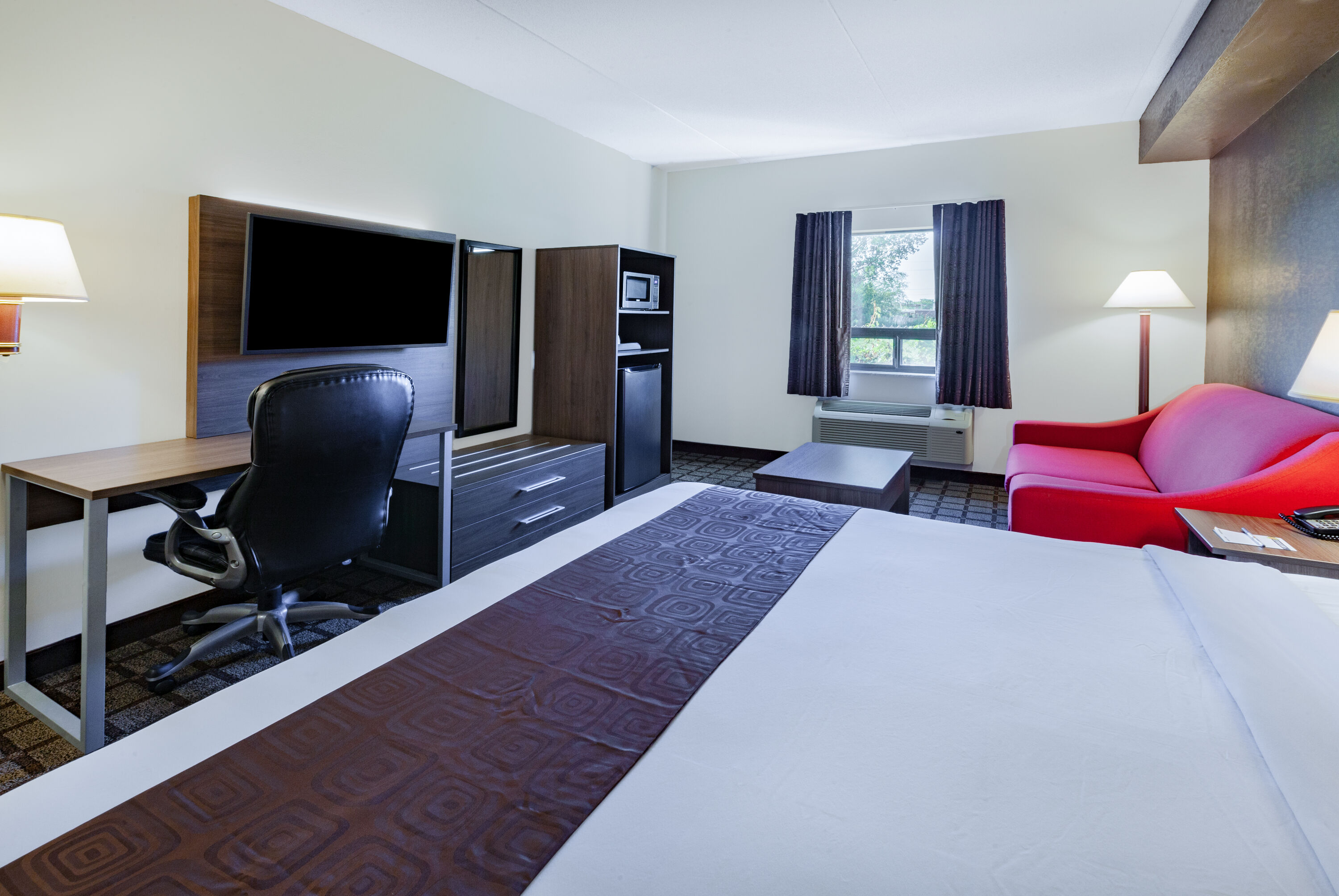 Guest room at the Super 8 by Wyndham Ambassador Bridge Windsor ON in Windsor, Ontario