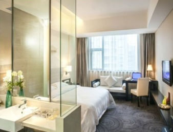 Guest room at the Super 8 by Wyndham Guangzhou Panyu Qiao Yi Fa Walking Street in Guangzhou, Other than US/Canada